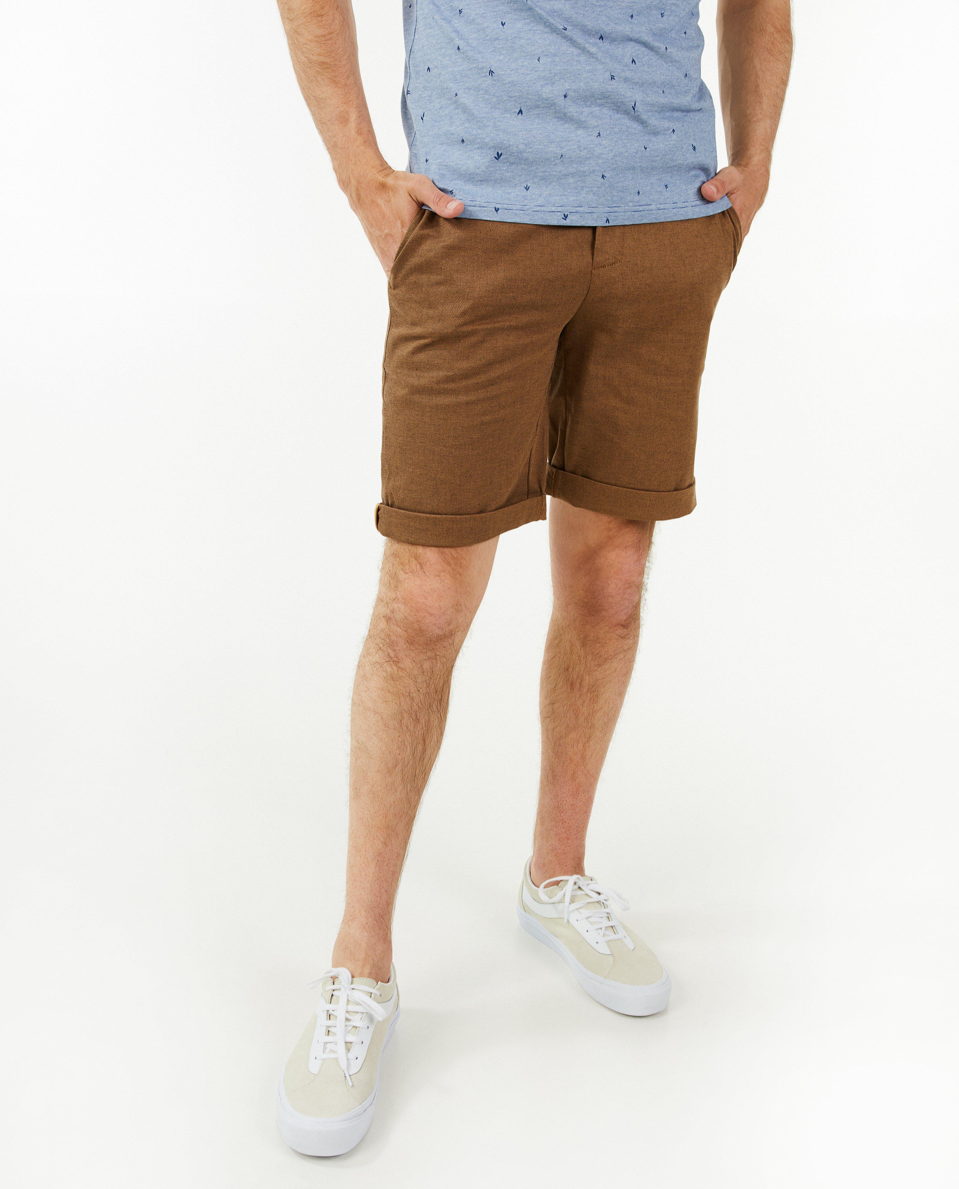 Shorten - Chino short met structuur