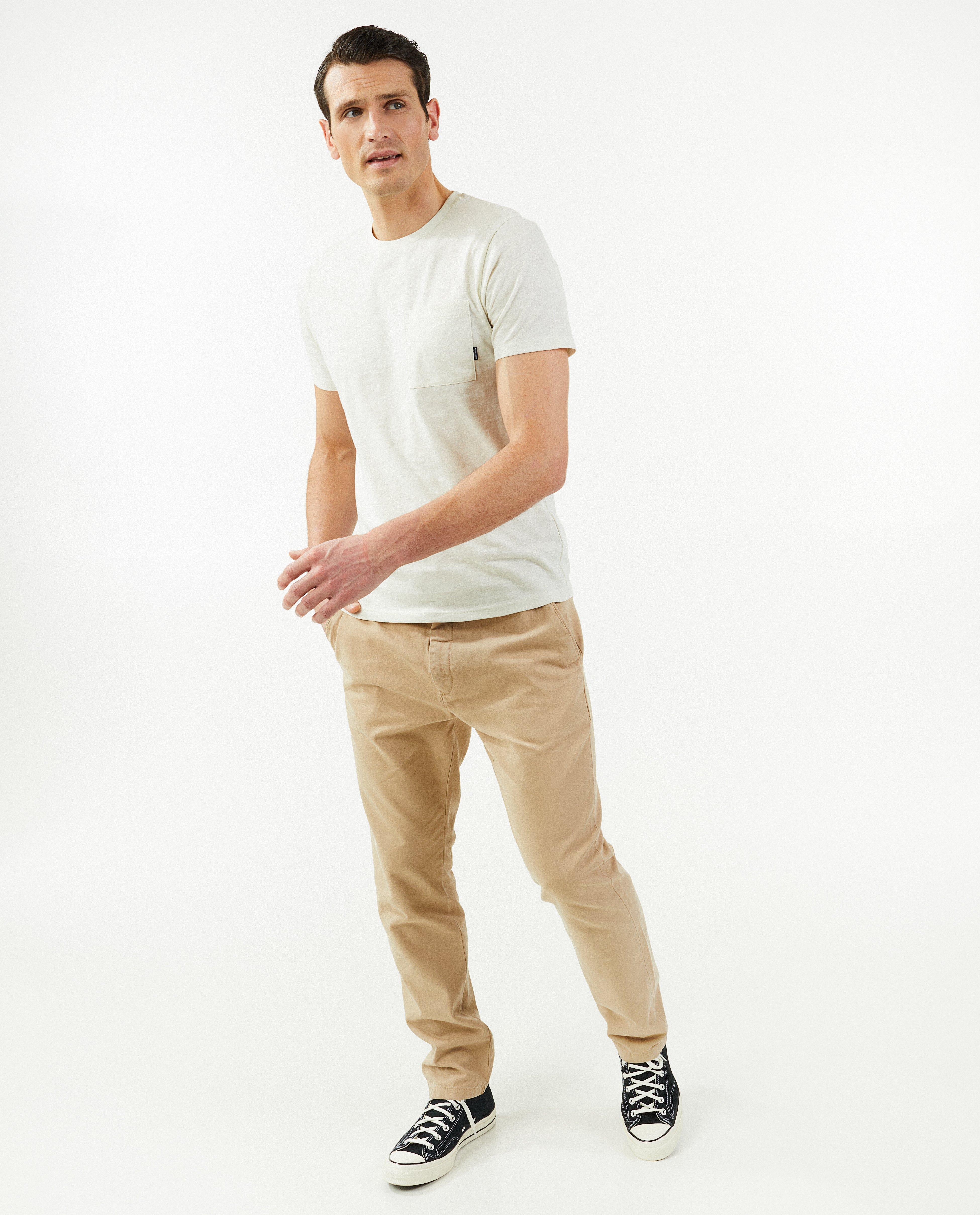 Offwhite T-shirt, slim fit - null - Quarterback