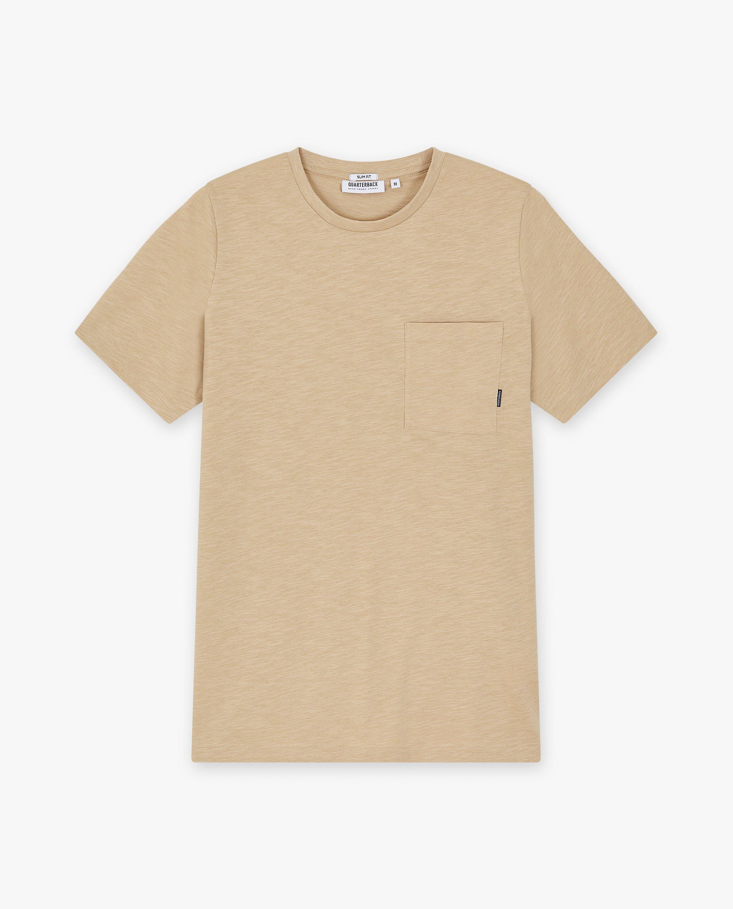T-shirts - T-shirt beige, slim fit