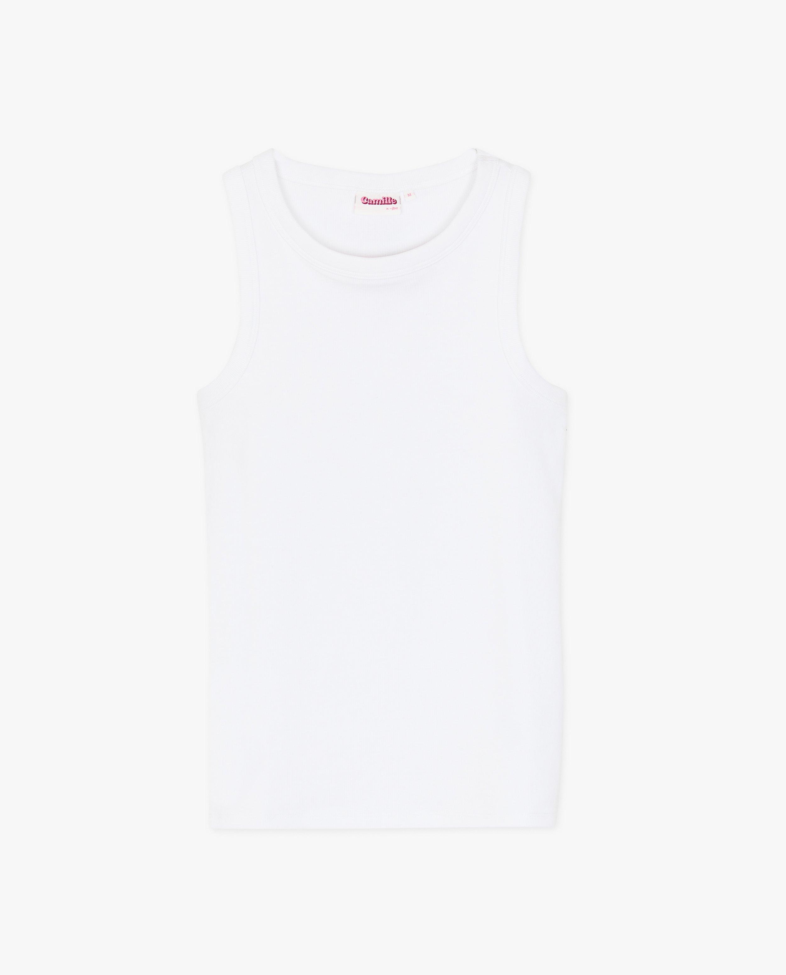 Witte top met borduursel, XXS-XL - null - CAMILLE