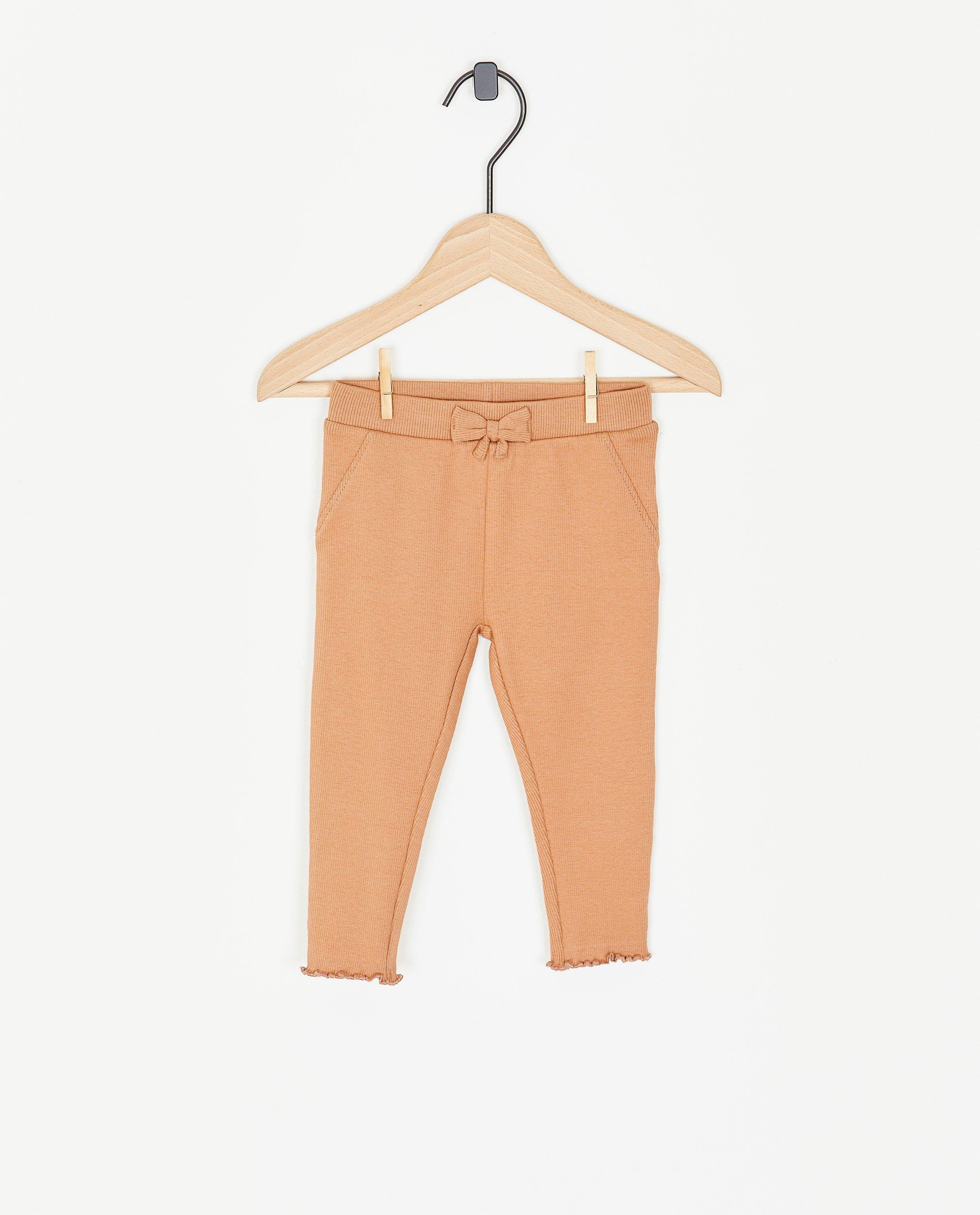 Oudroze legging met rib - null - Cuddles and Smiles