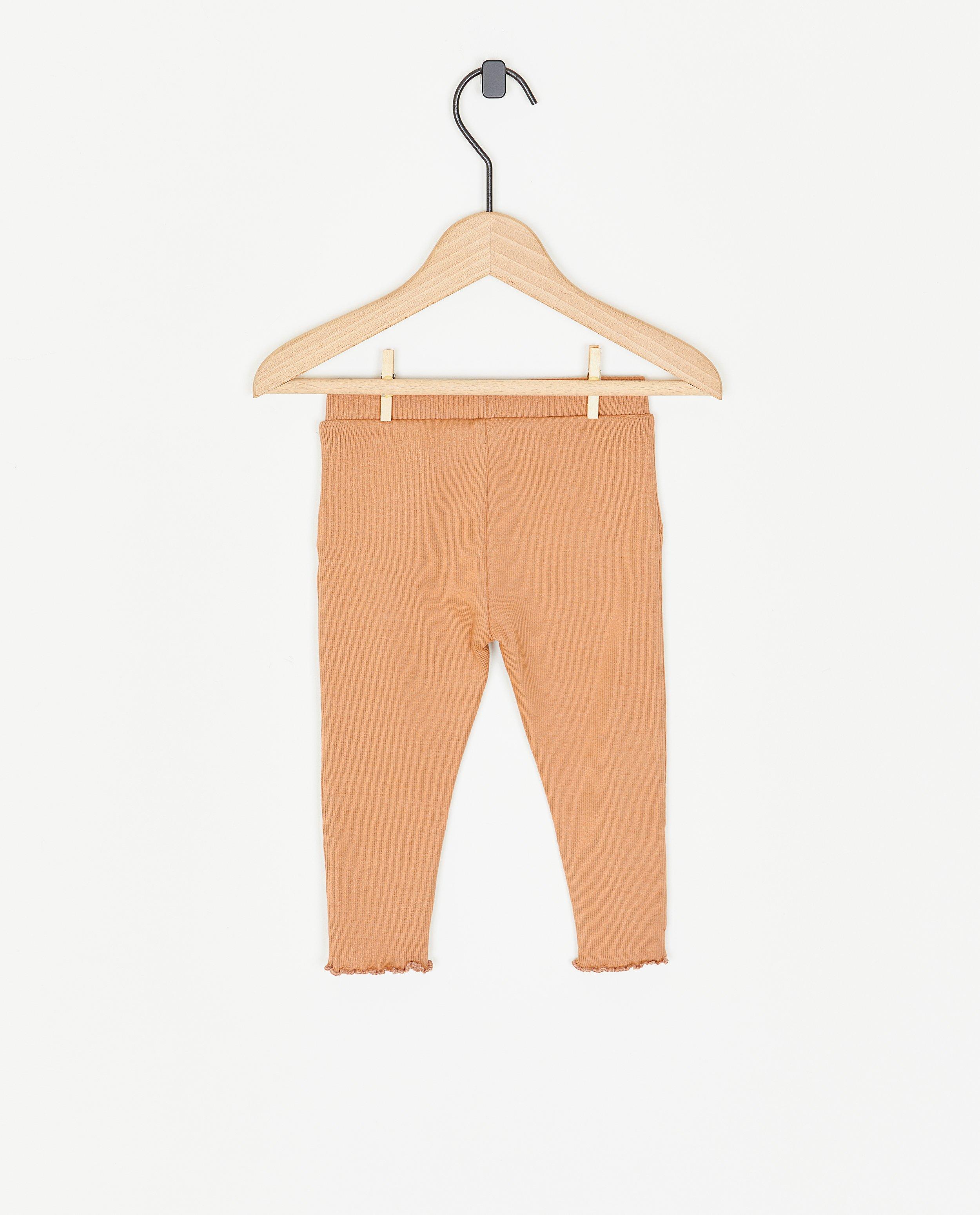 Leggings - Donkerblauwe legging met rib