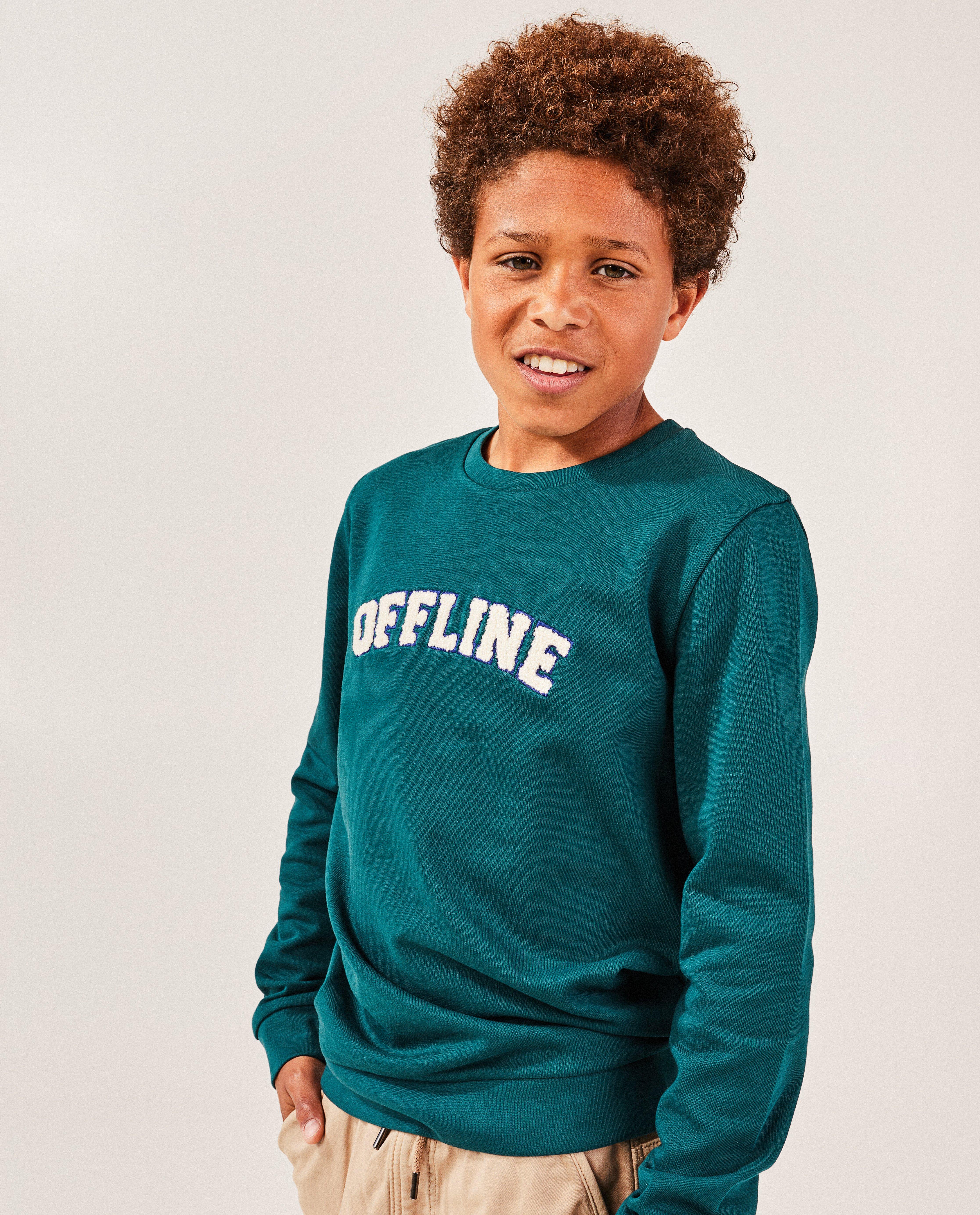 Donkergroene sweater Offline Fish Chips JBC Belgie Belgie