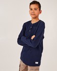 T-shirts - Longsleeve met wafelpatroon, 7-14 jaar