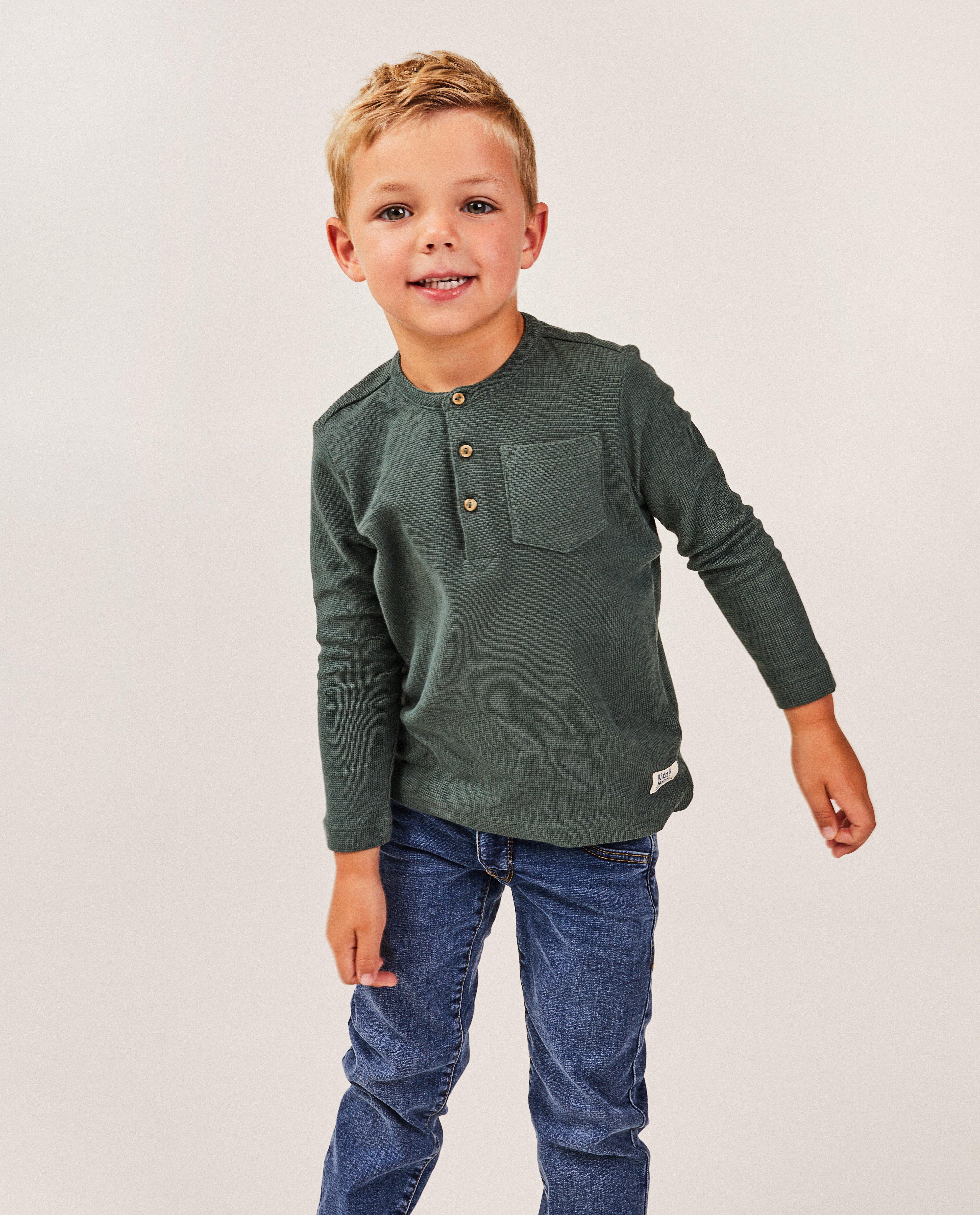 Longsleeve met wafelpatroon, 2-7 jaar - null - Kidz Nation