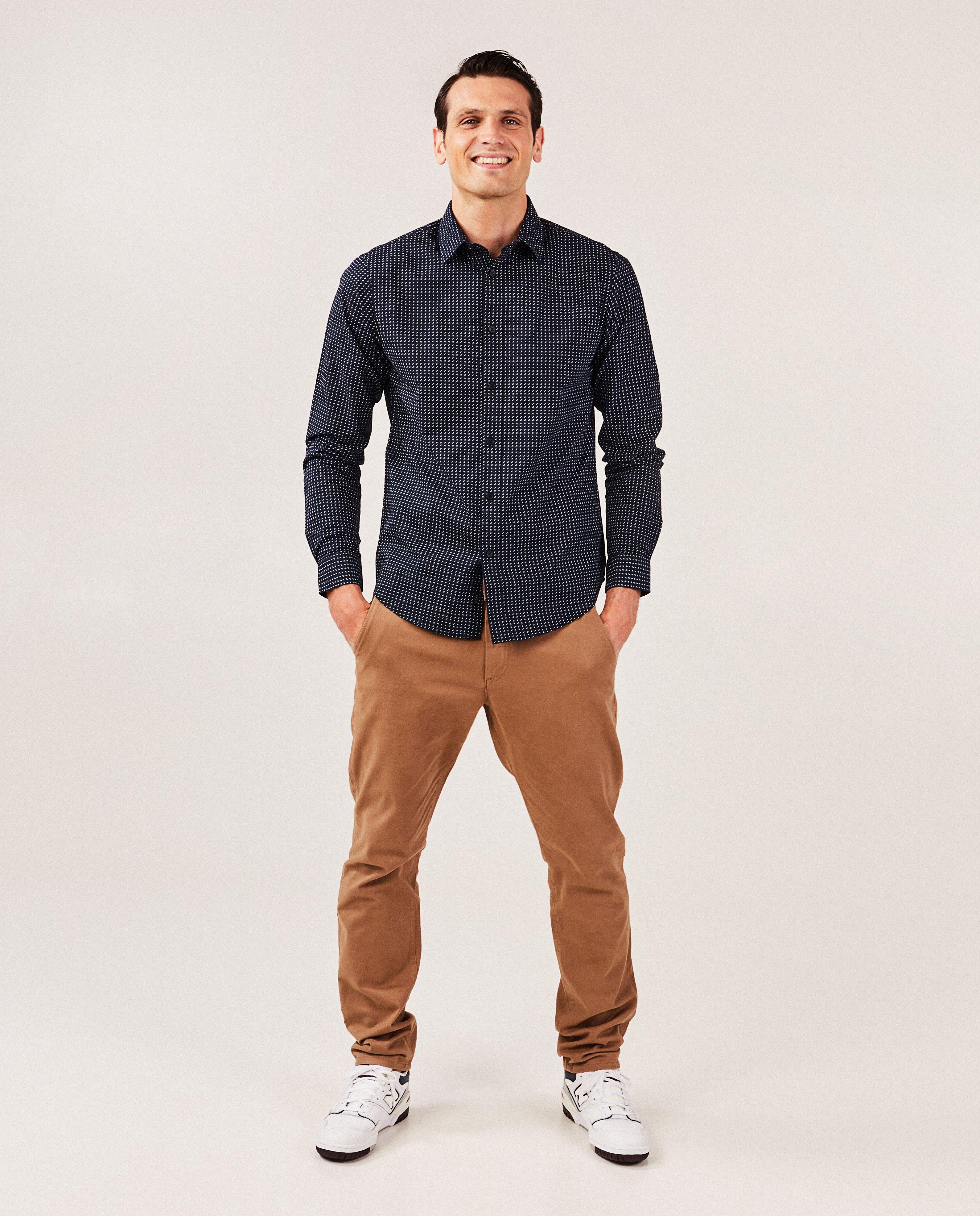 Chemise à micro-imprimé, slim fit - null - Iveo