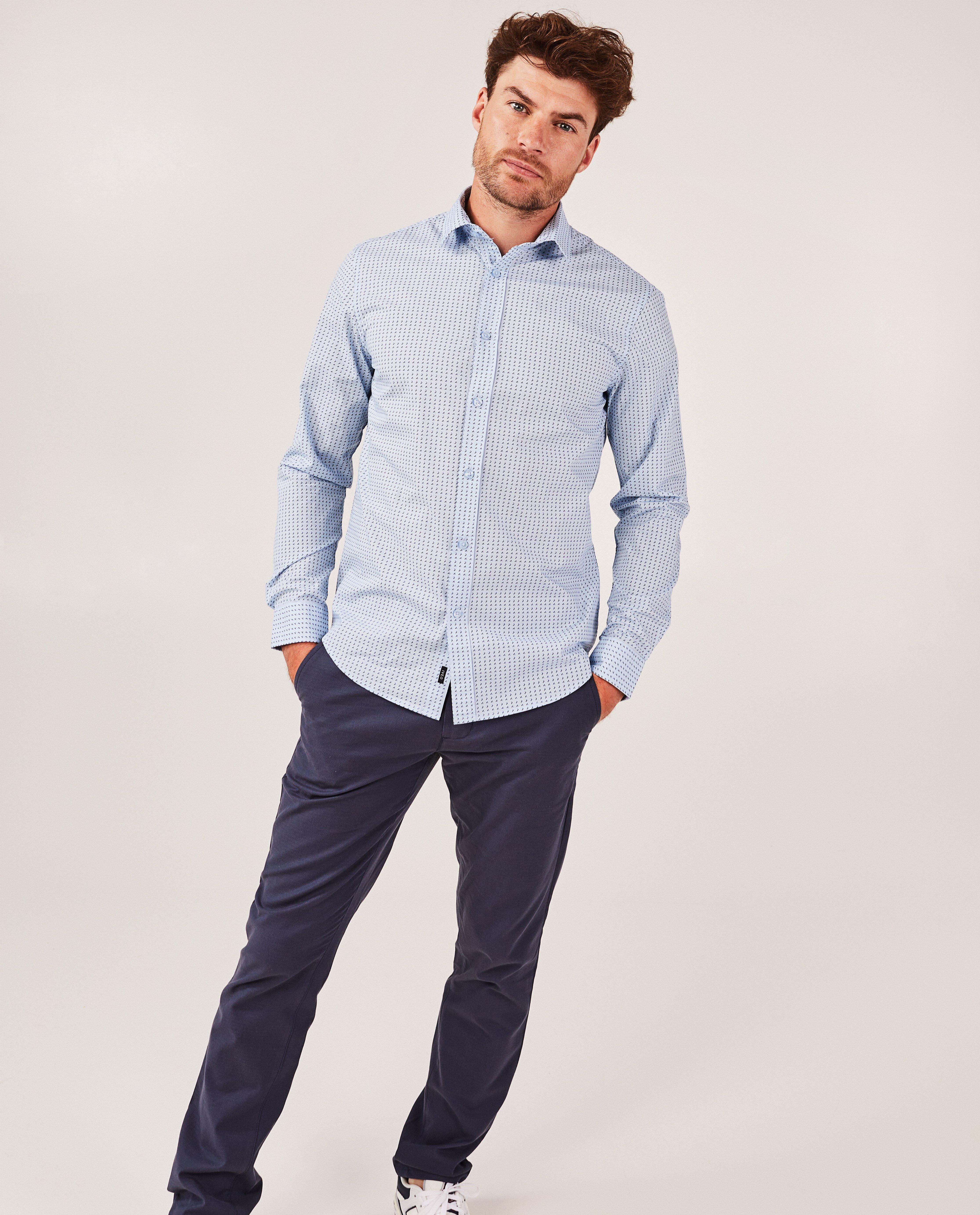 Chemise à micro-imprimé, slim fit - null - Iveo