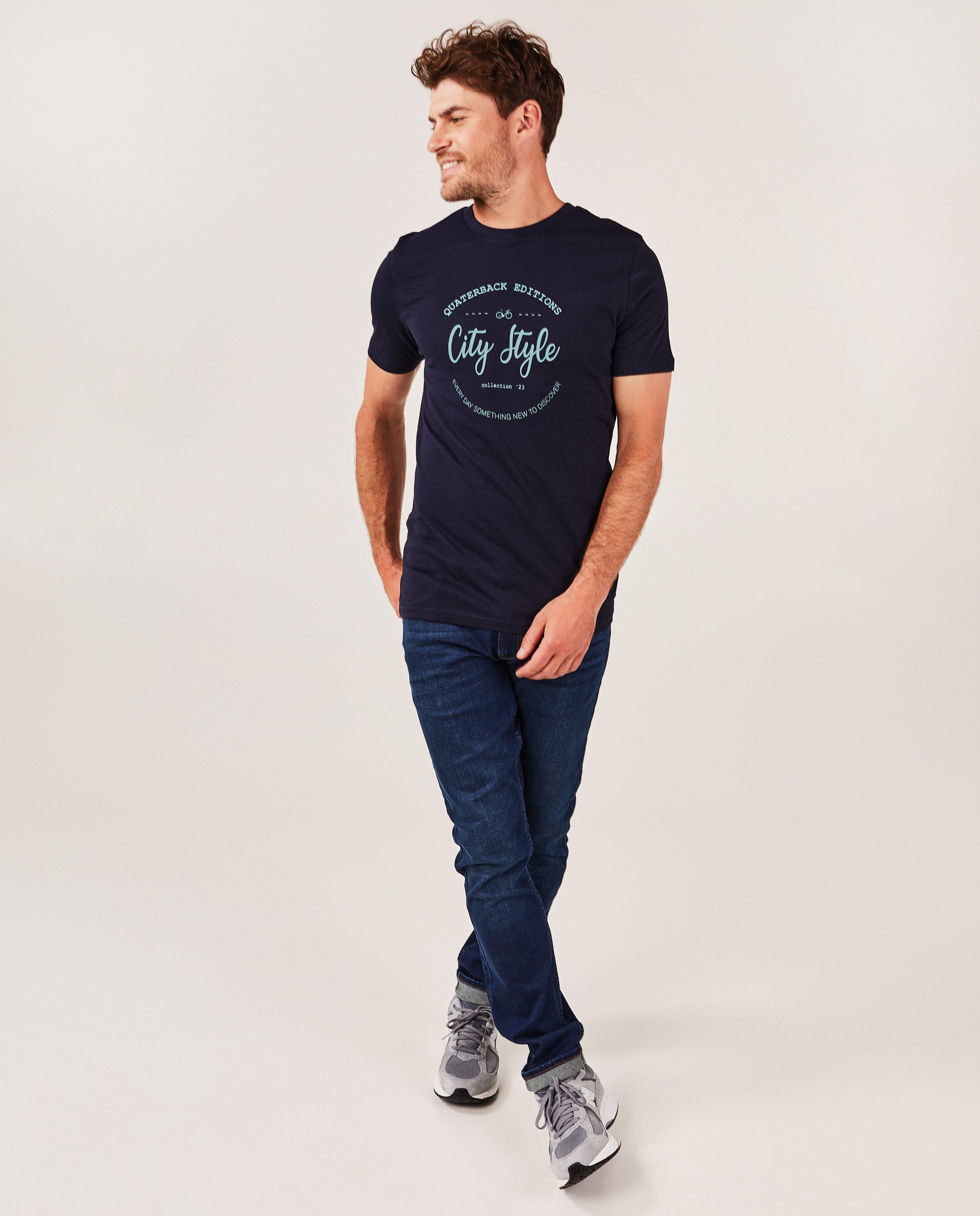 T-shirt met opschrift - null - Quarterback