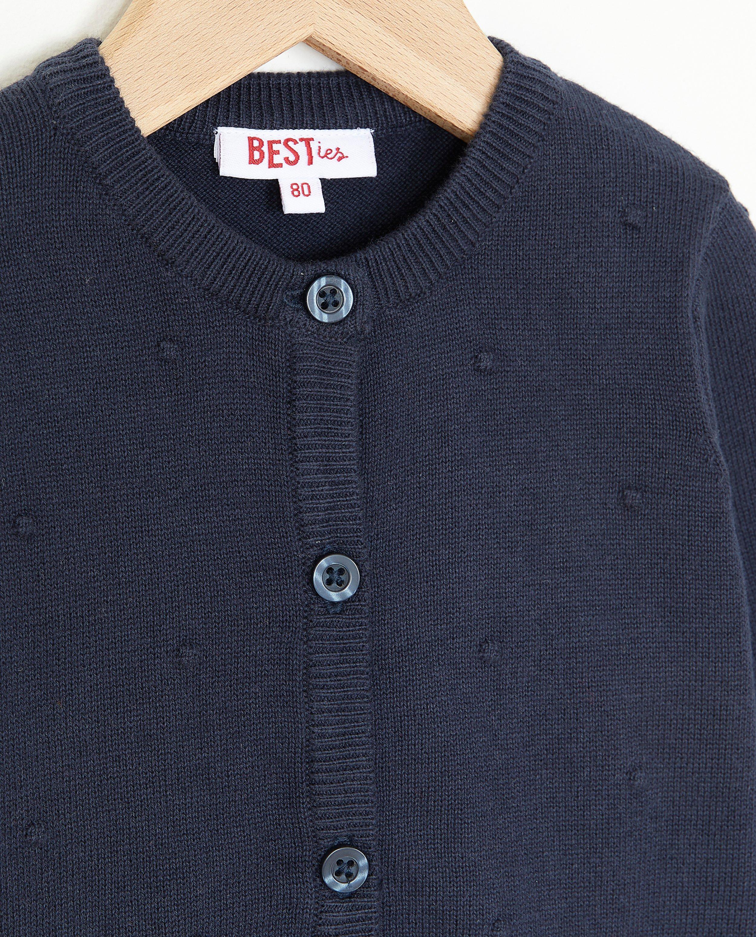 Cardigans - Cardigan bleu foncé à relief
