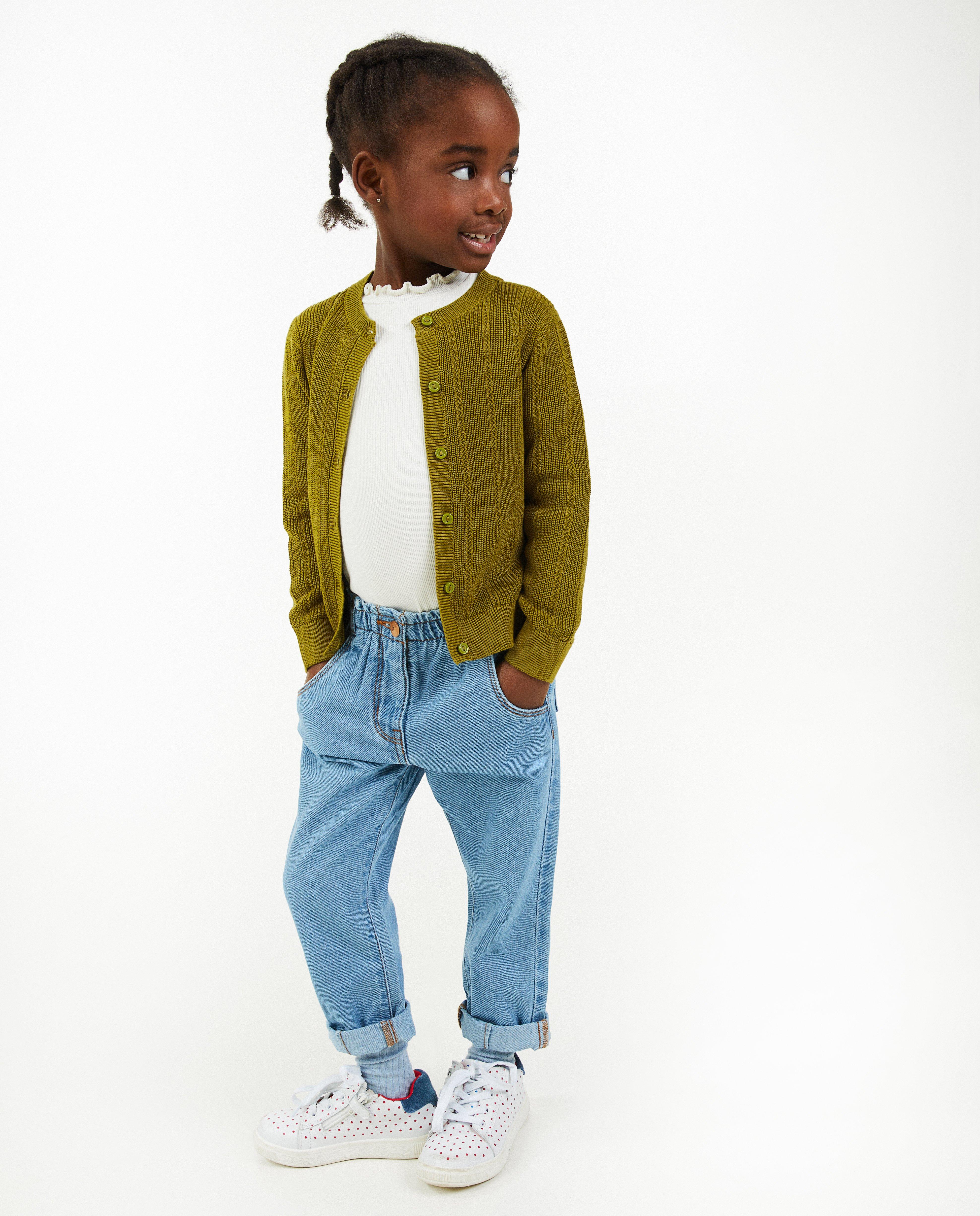 Groene cardigan met ajour - null - Besties