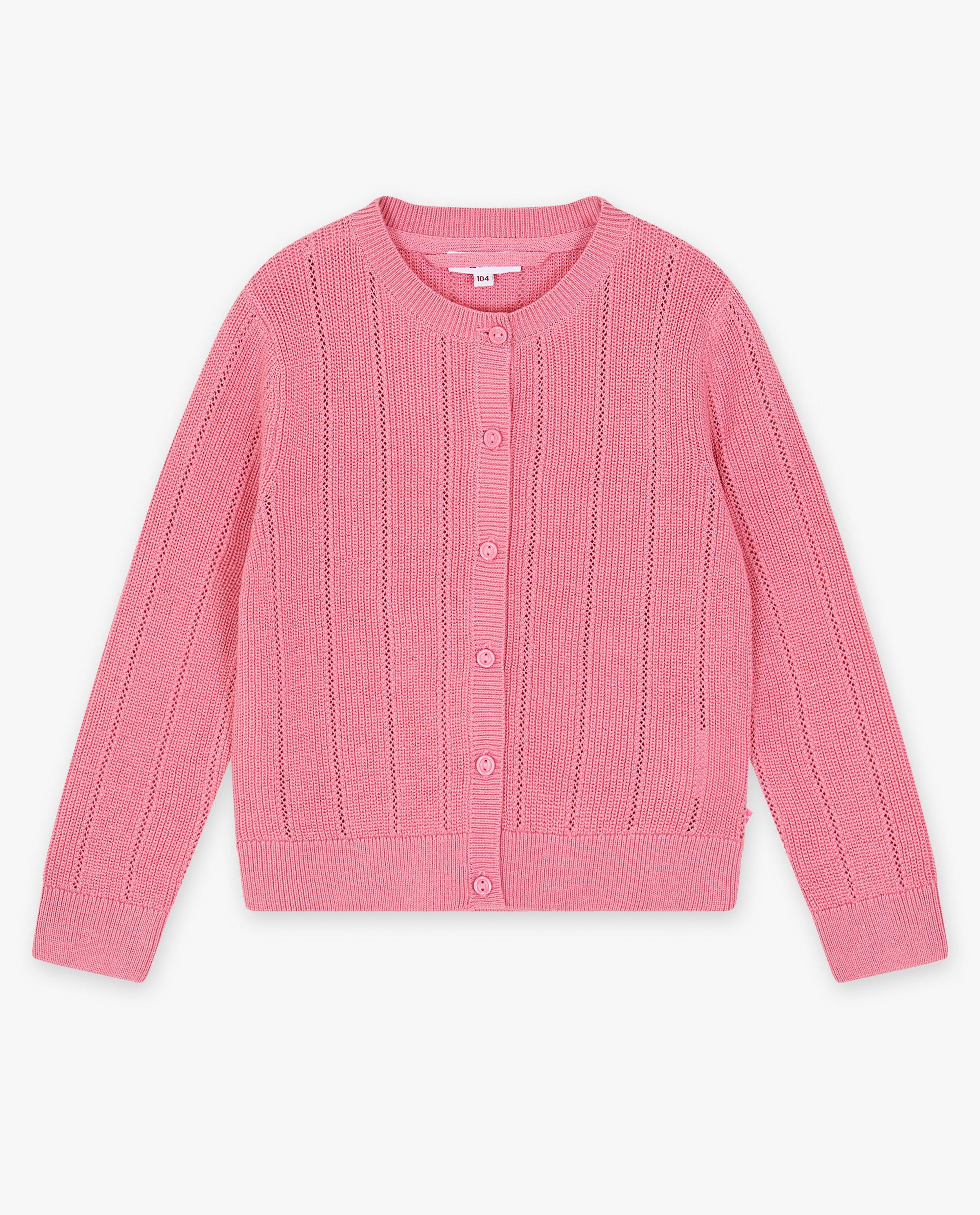 Cardigan - Groene cardigan met ajour