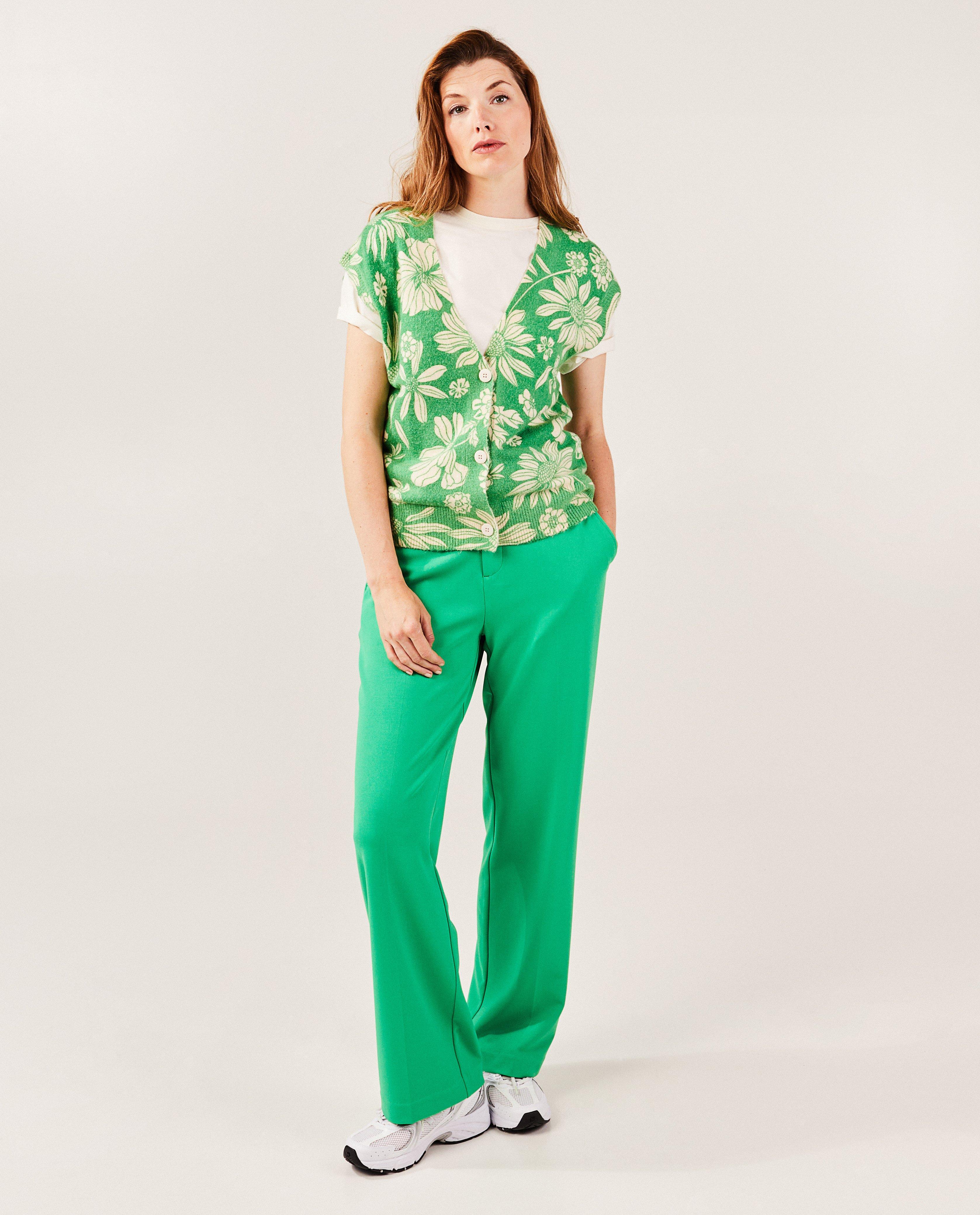 Mouwloze cardigan met bloemenprint - null - Sora