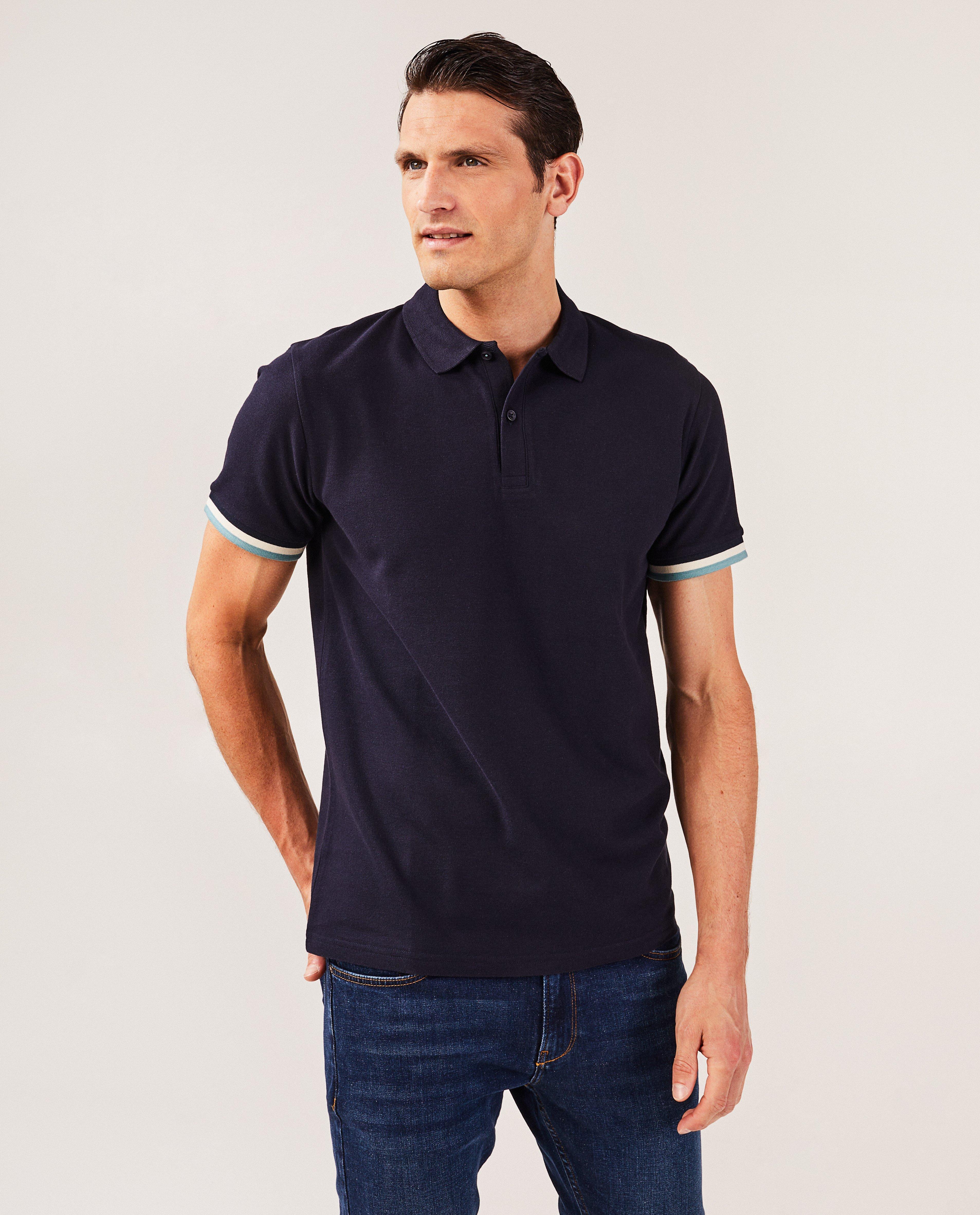 Polo's - Donkerblauwe polo, regular fit