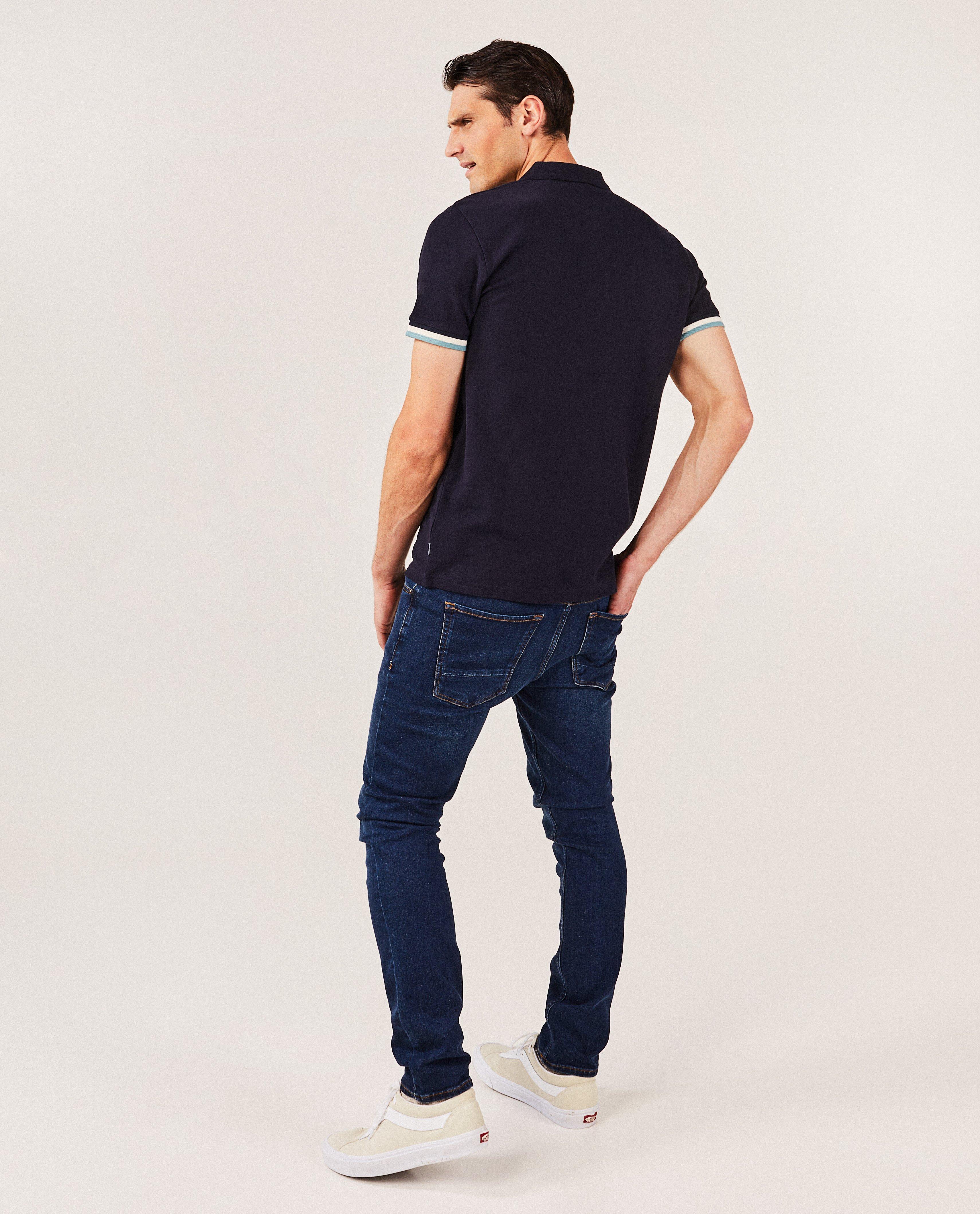 Polo's - Donkerblauwe polo, regular fit