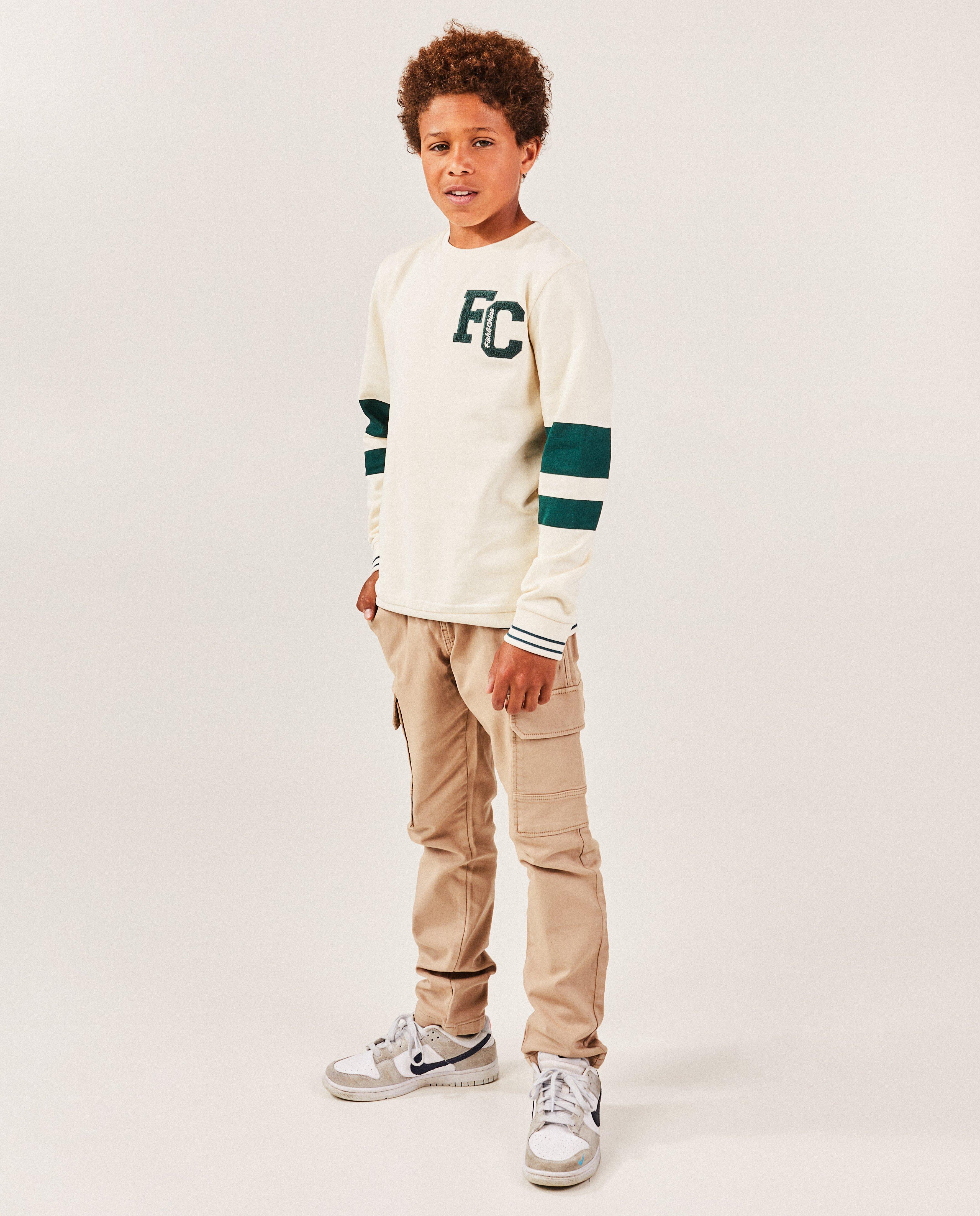 Beige sweater met opschrift - null - Fish & Chips