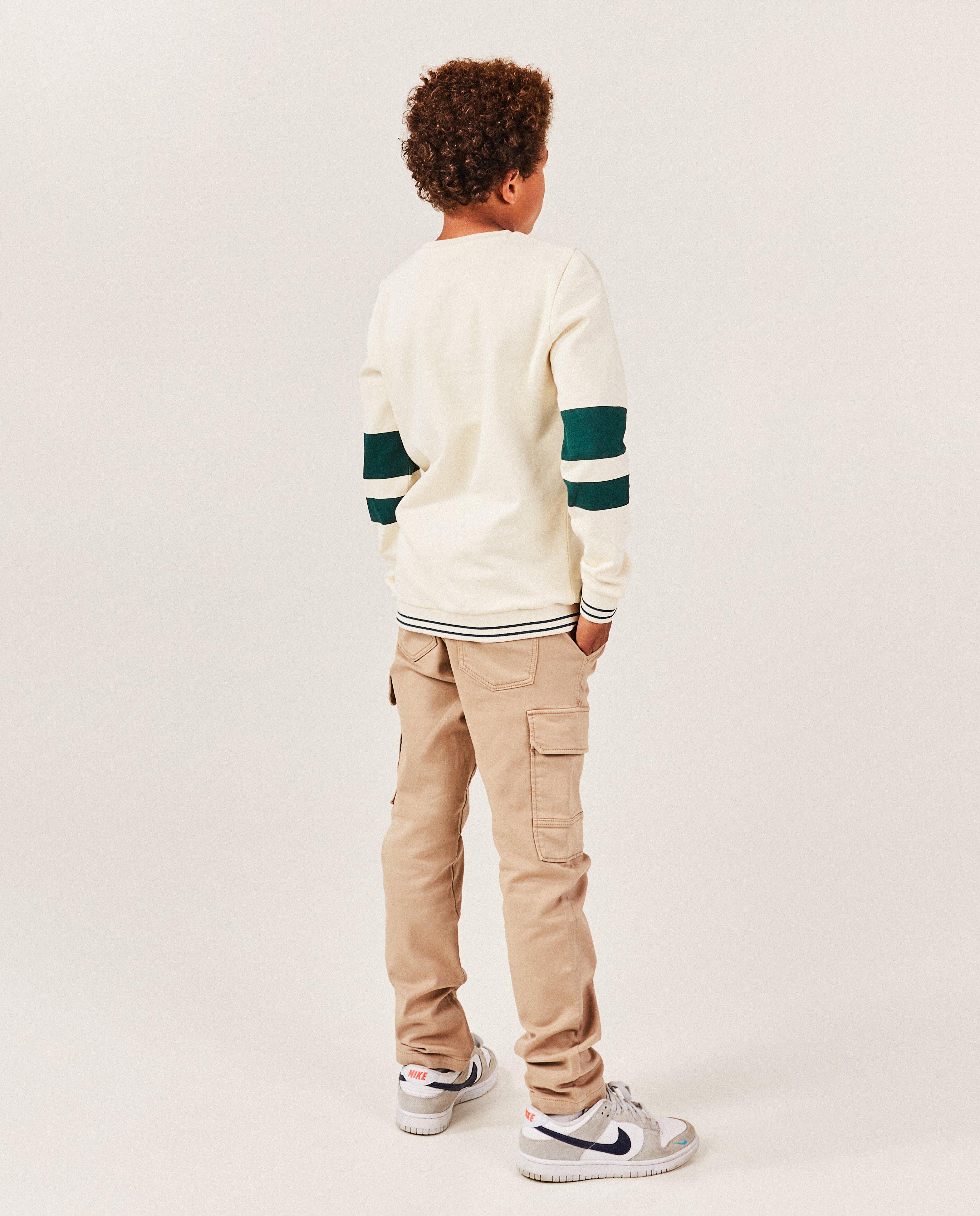 Sweaters - Beige sweater met opschrift