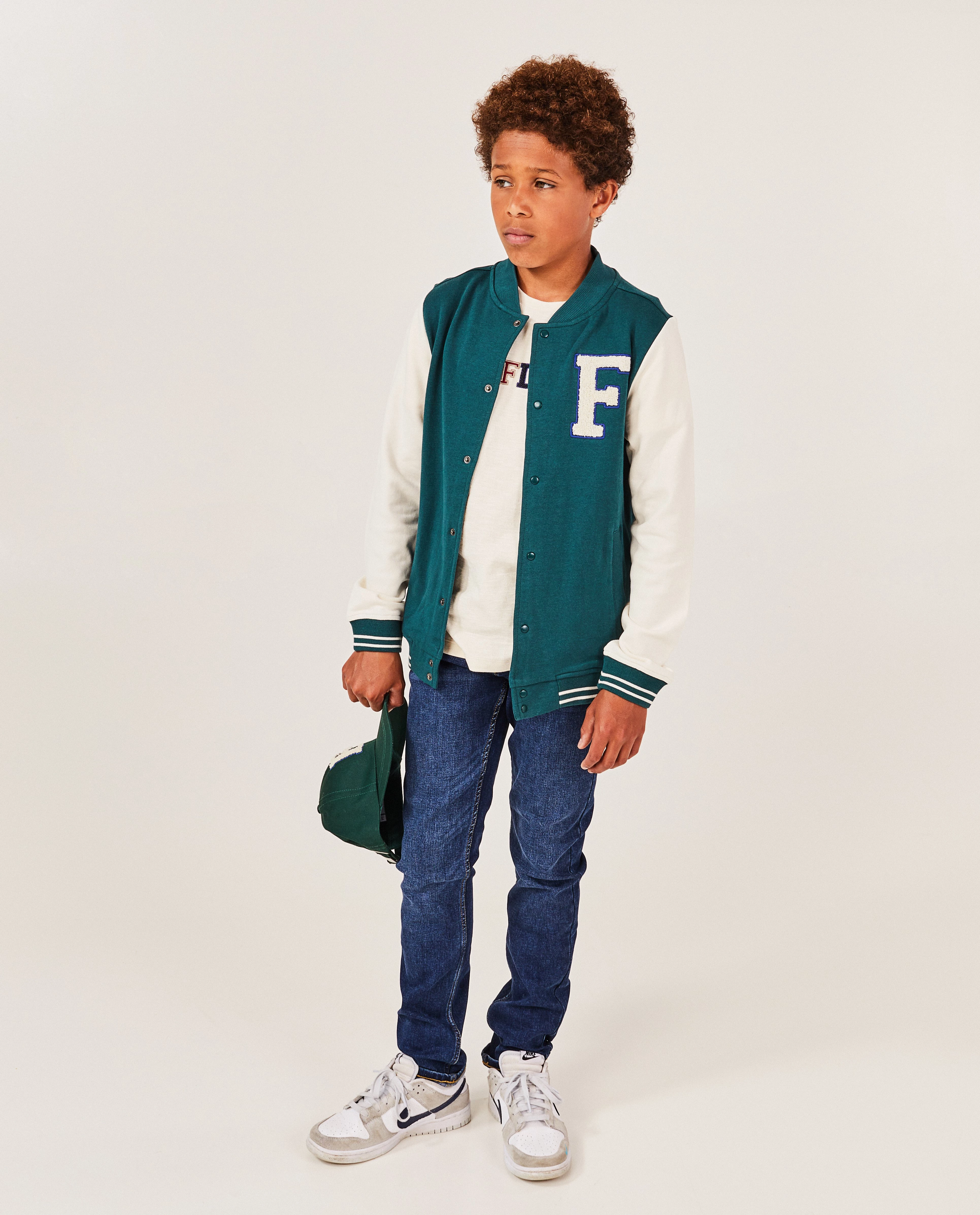 Groen baseball vest, 7-14 jaar