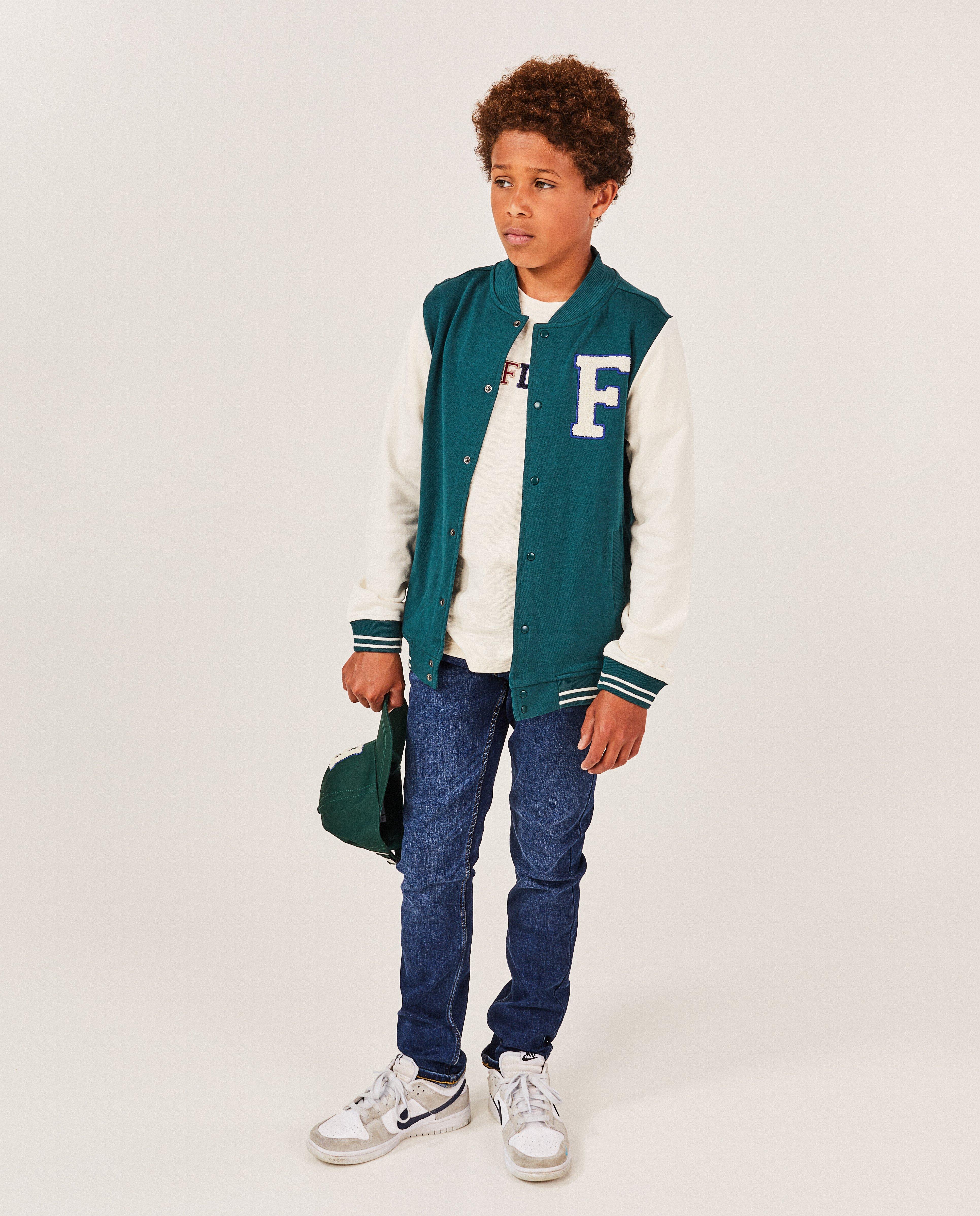 Groen baseball vest, 7-14 jaar - null - Fish & Chips