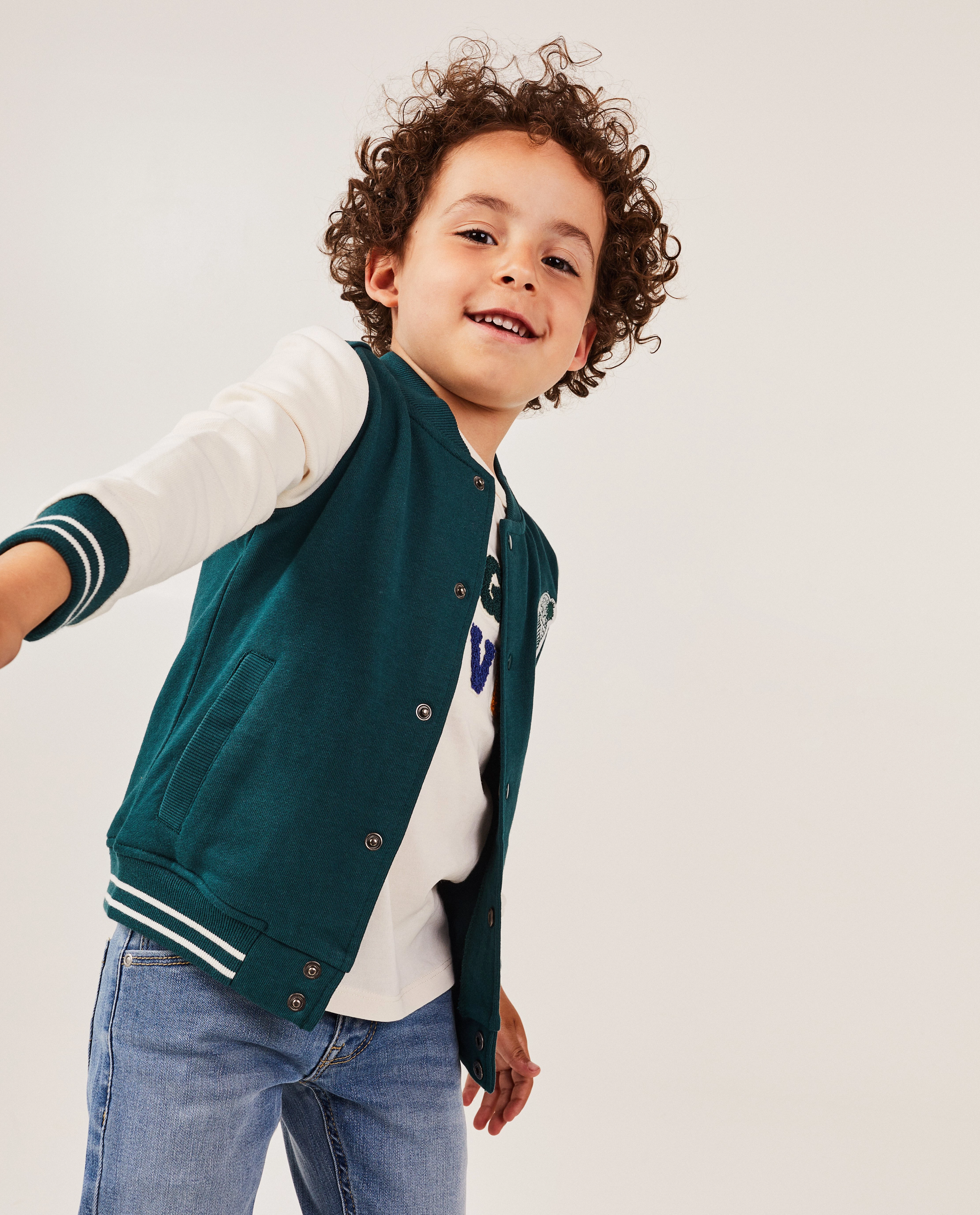 Groen baseball vest, 2-7 jaar