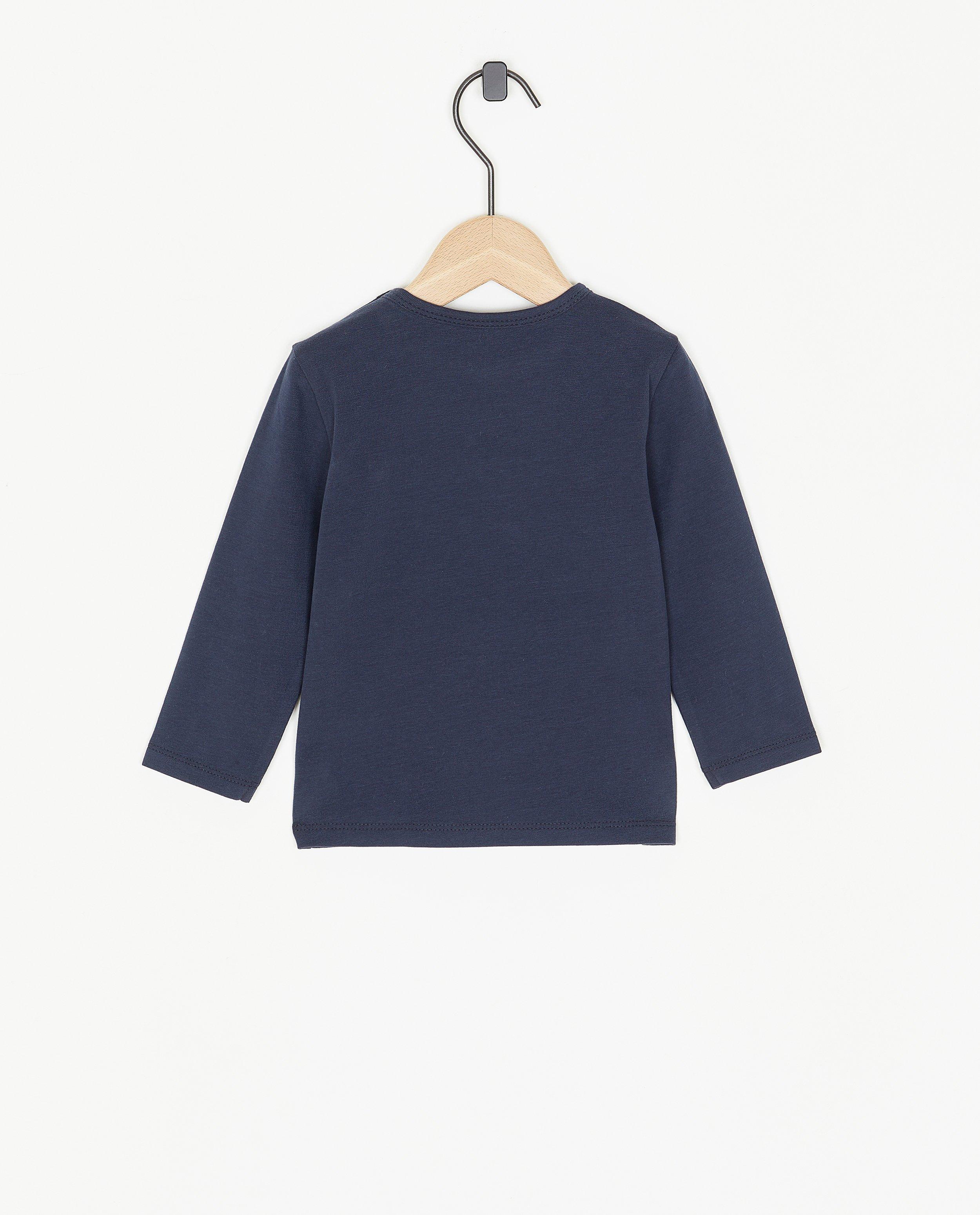 T-shirts - Donkerblauwe longsleeve Kapoen