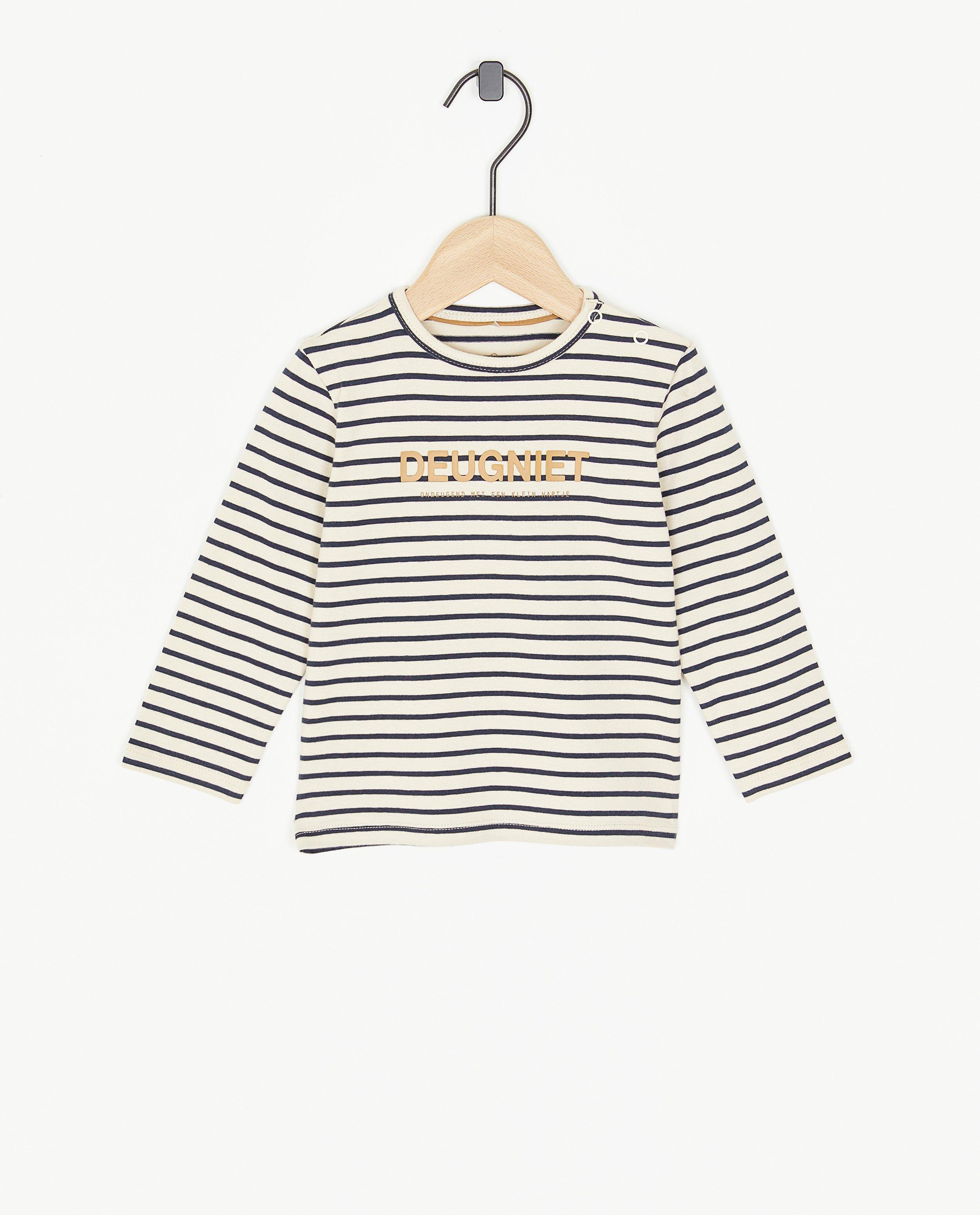 Gestreepte longsleeve Deugniet - Product Detail - donkerblauw - afbeelding nummer 1