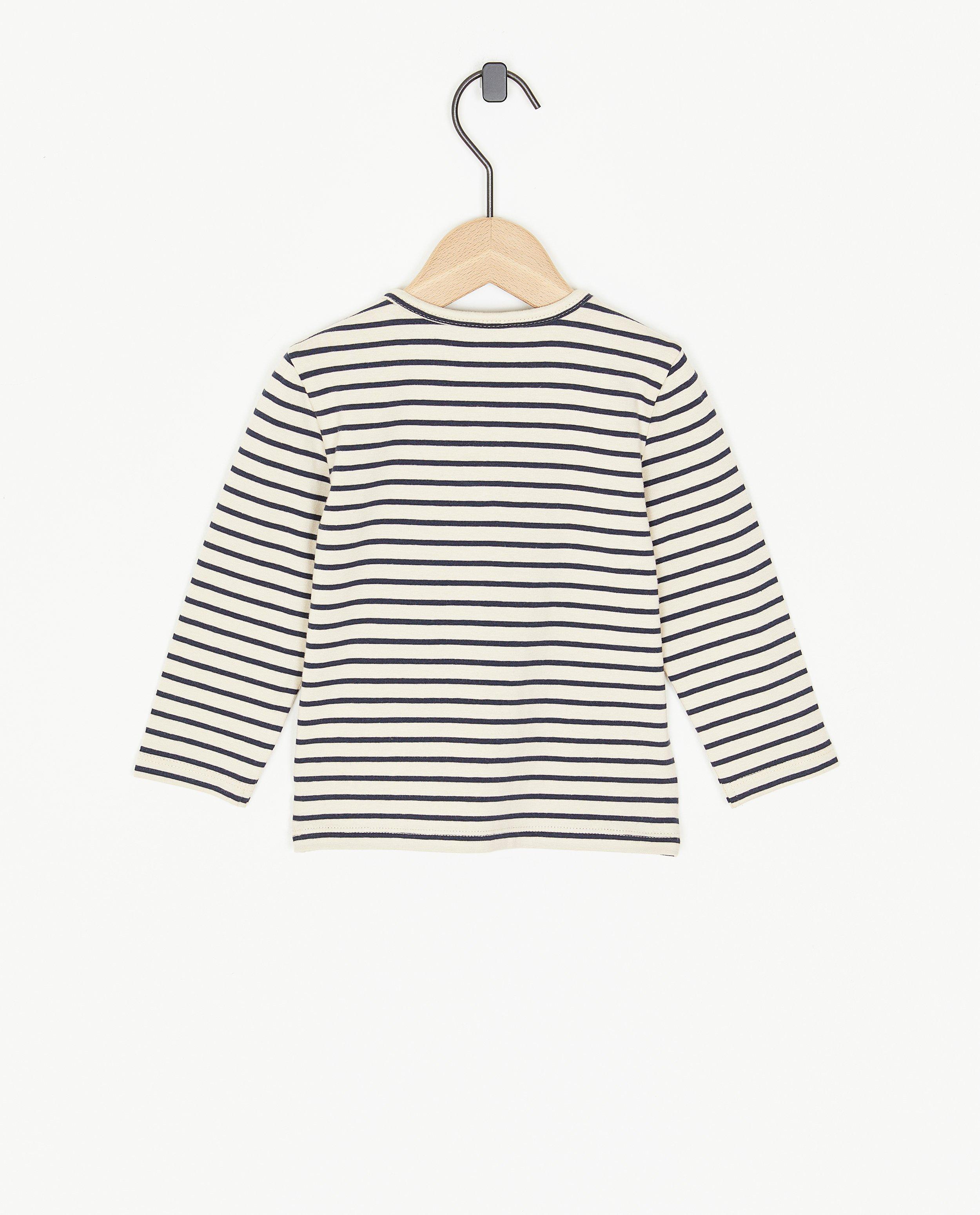 Gestreepte longsleeve Deugniet - Product Detail - donkerblauw - afbeelding nummer 2