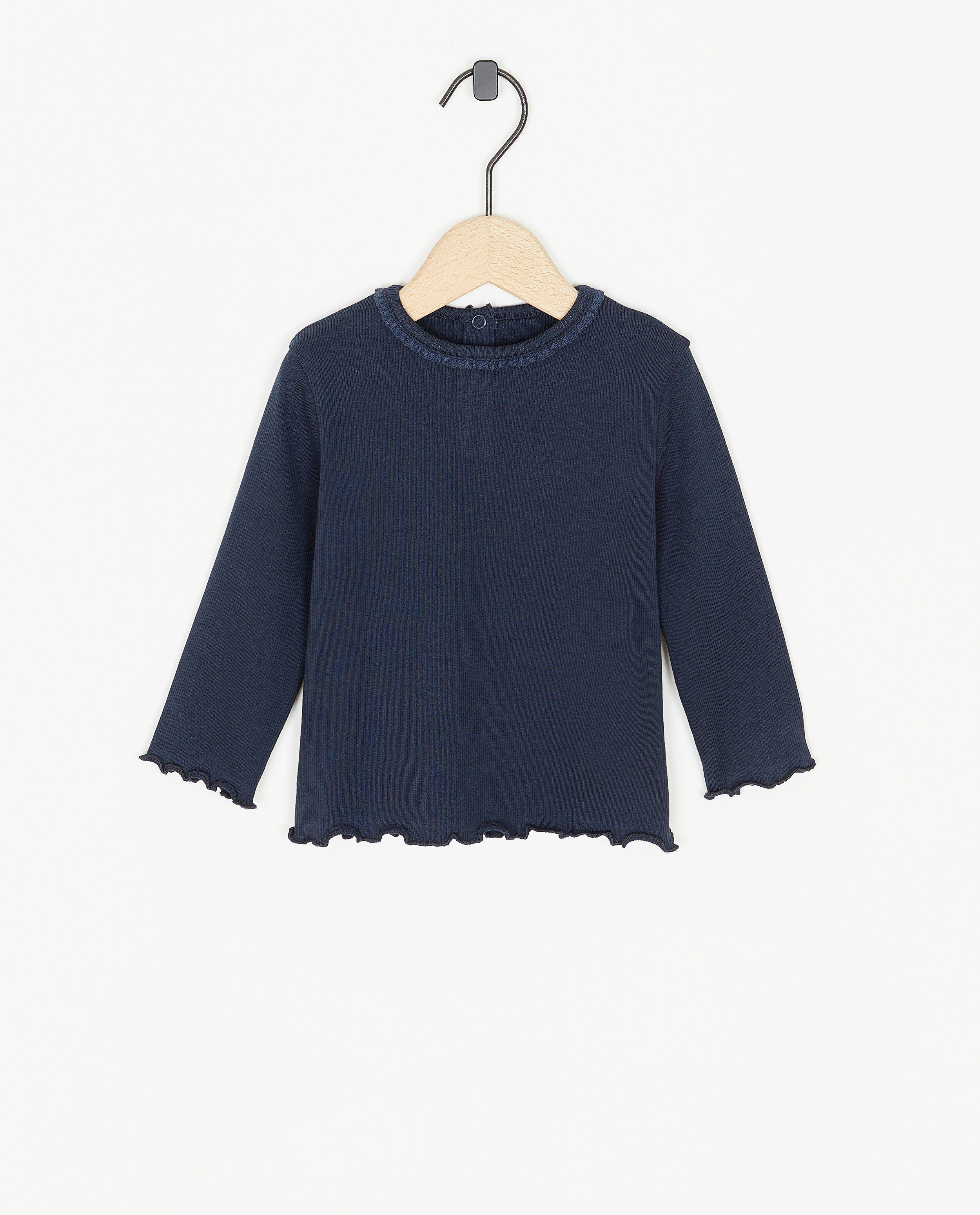 Offwhite longsleeve met rib - null - Cuddles and Smiles