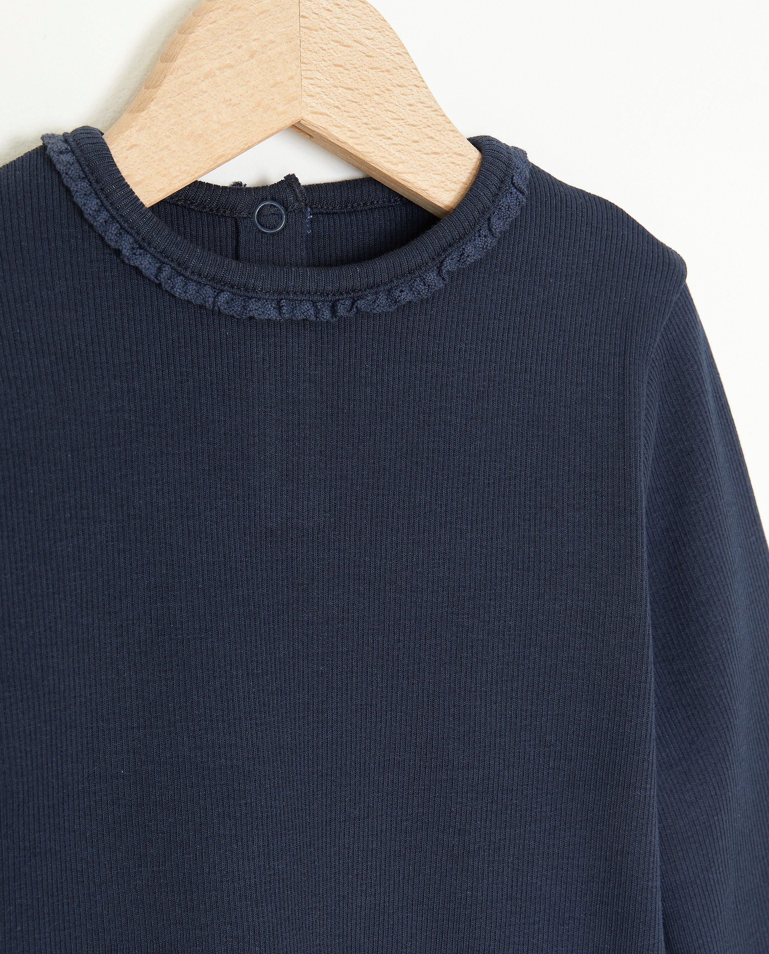 T-shirts - Oudroze longsleeve met rib