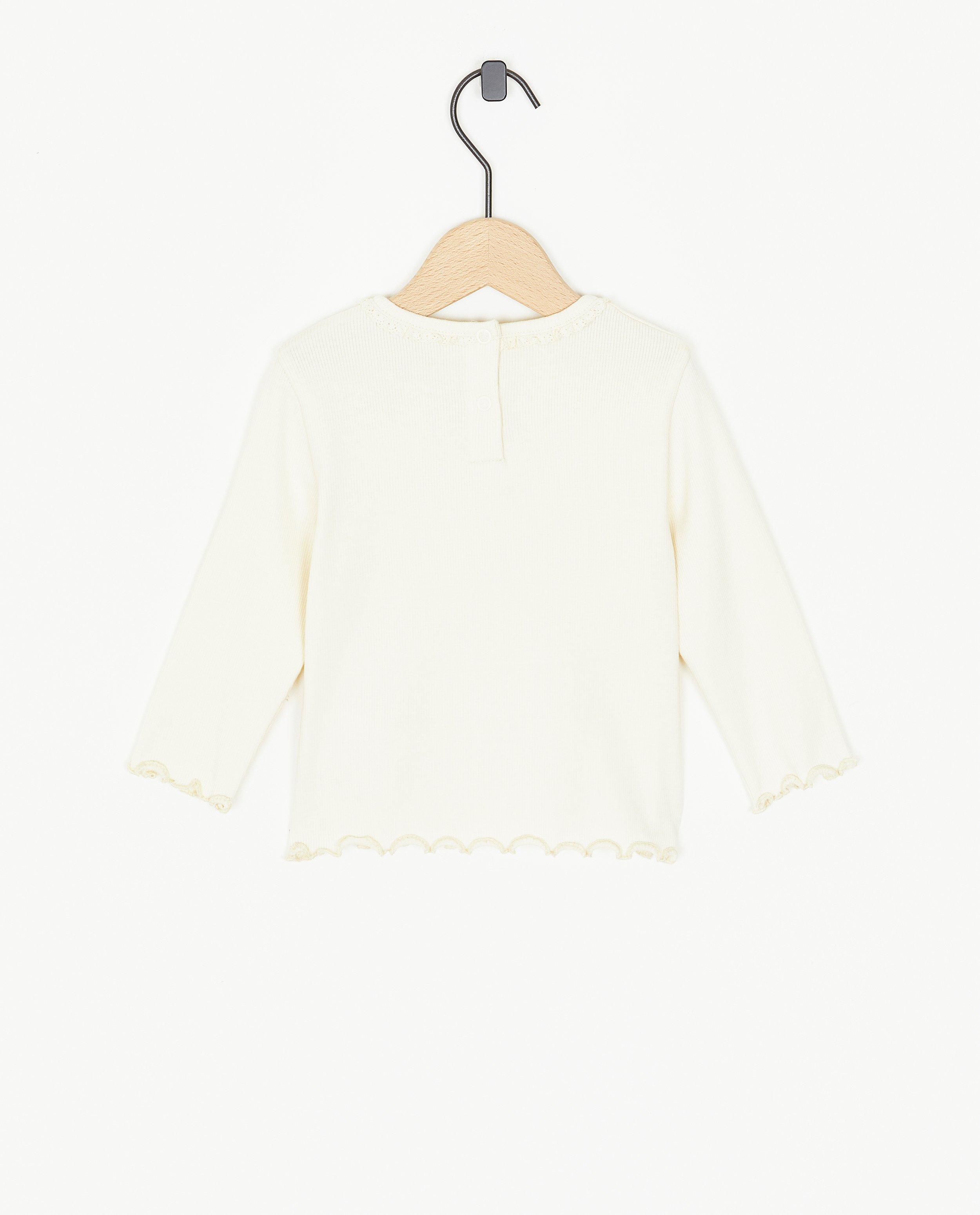 T-shirts - Oudroze longsleeve met rib
