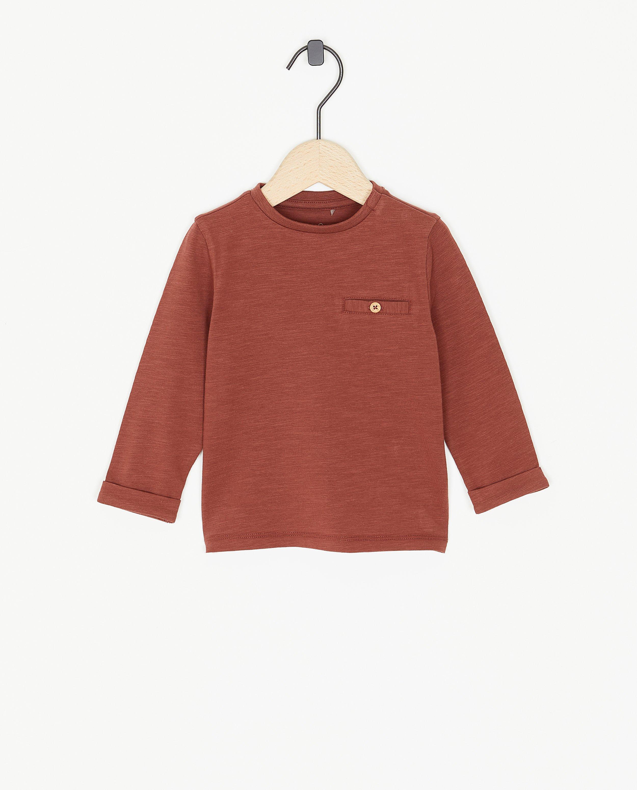 Donkerrode longsleeve - null - Cuddles and Smiles