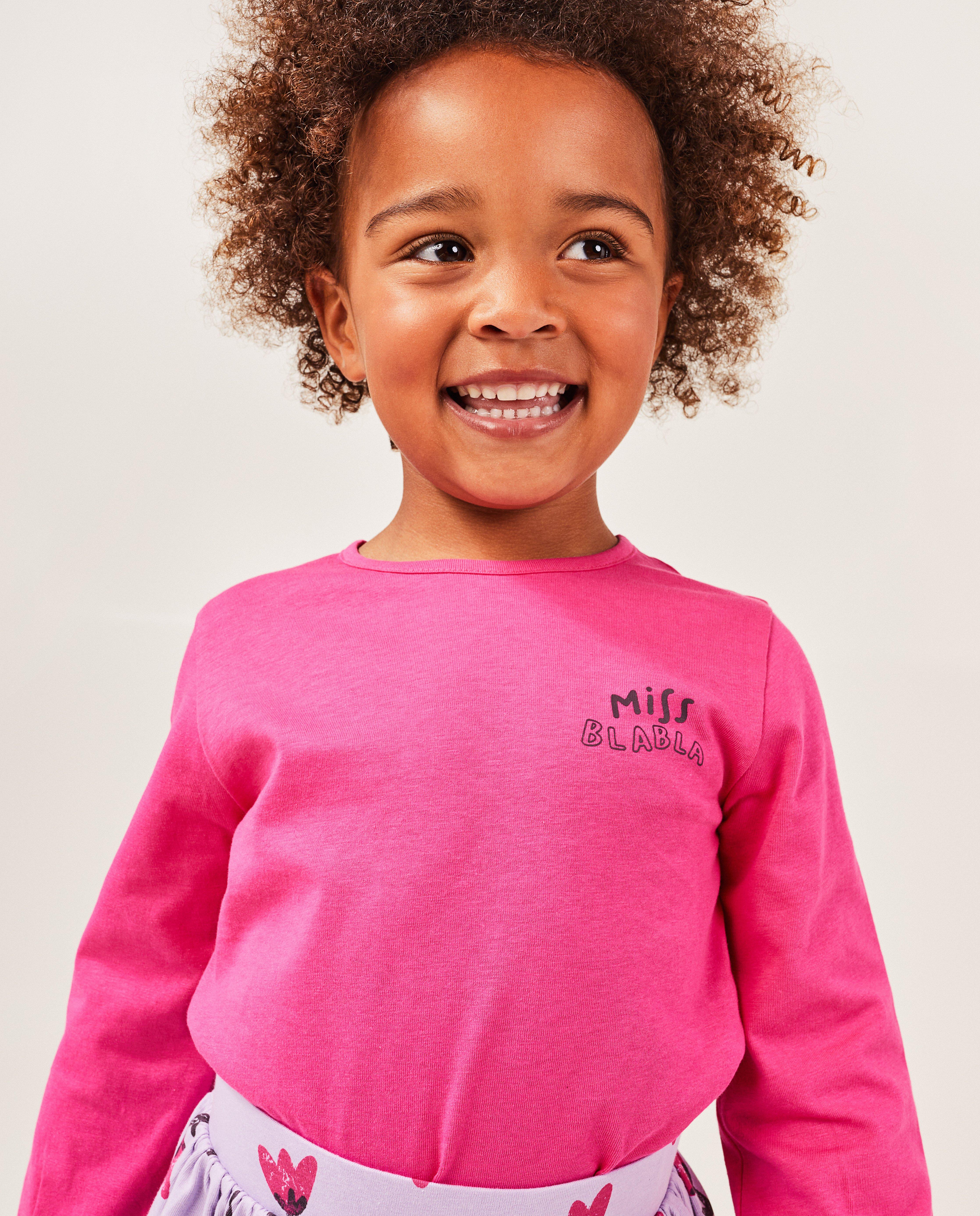 T-shirts - T-shirt rose à manches longues Miss Blabla