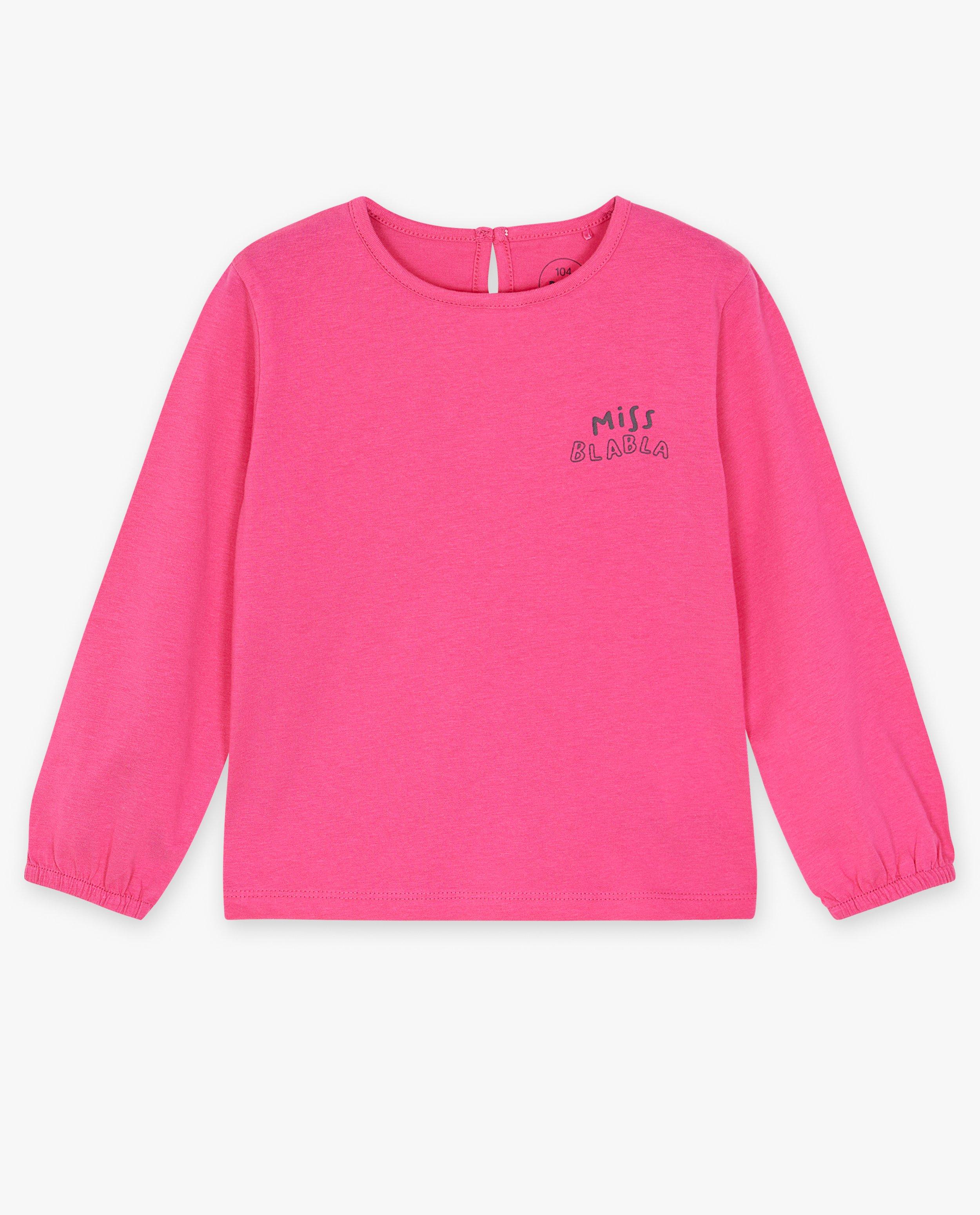 T-shirts - T-shirt rose à manches longues Miss Blabla