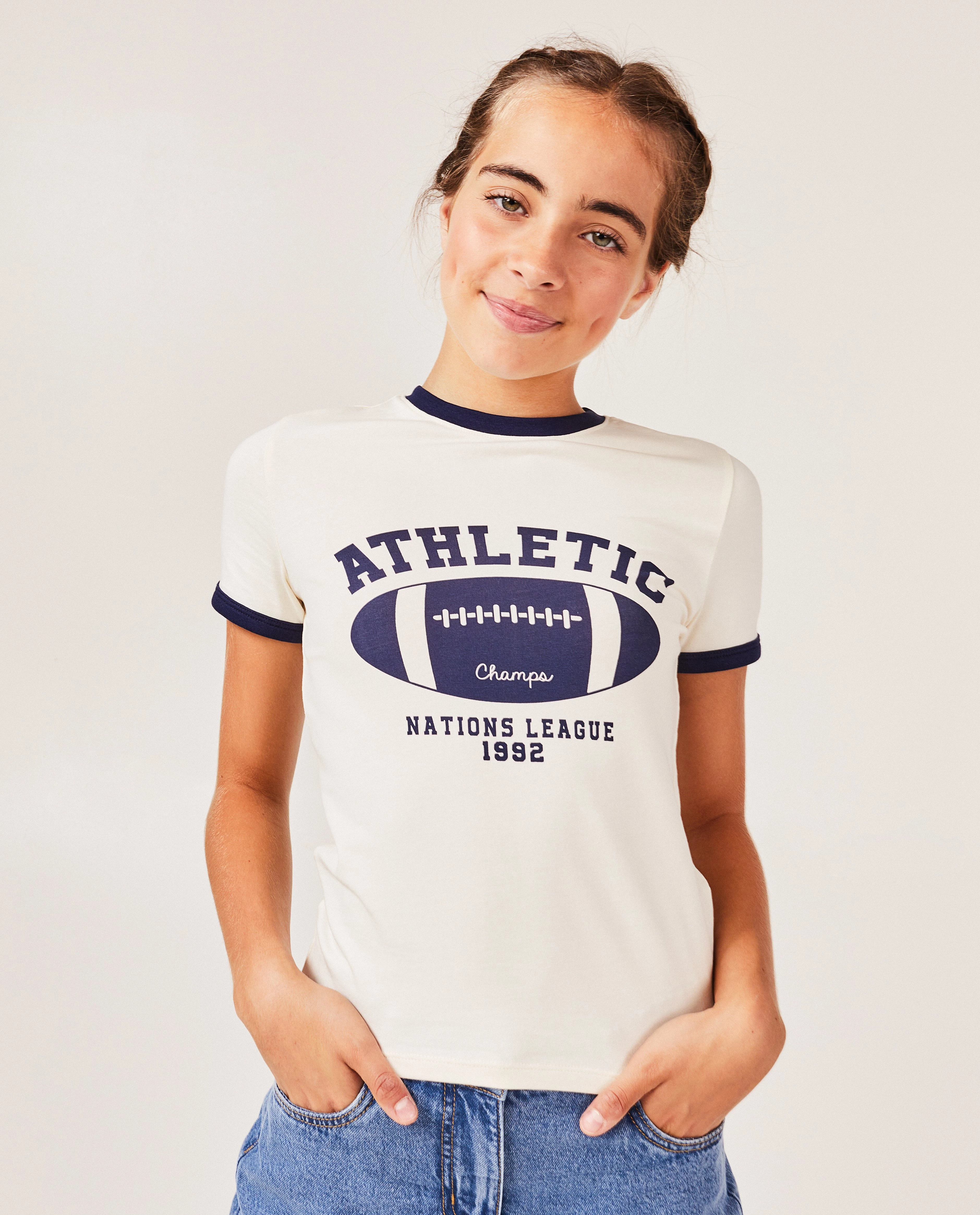 T-shirt met opschrift