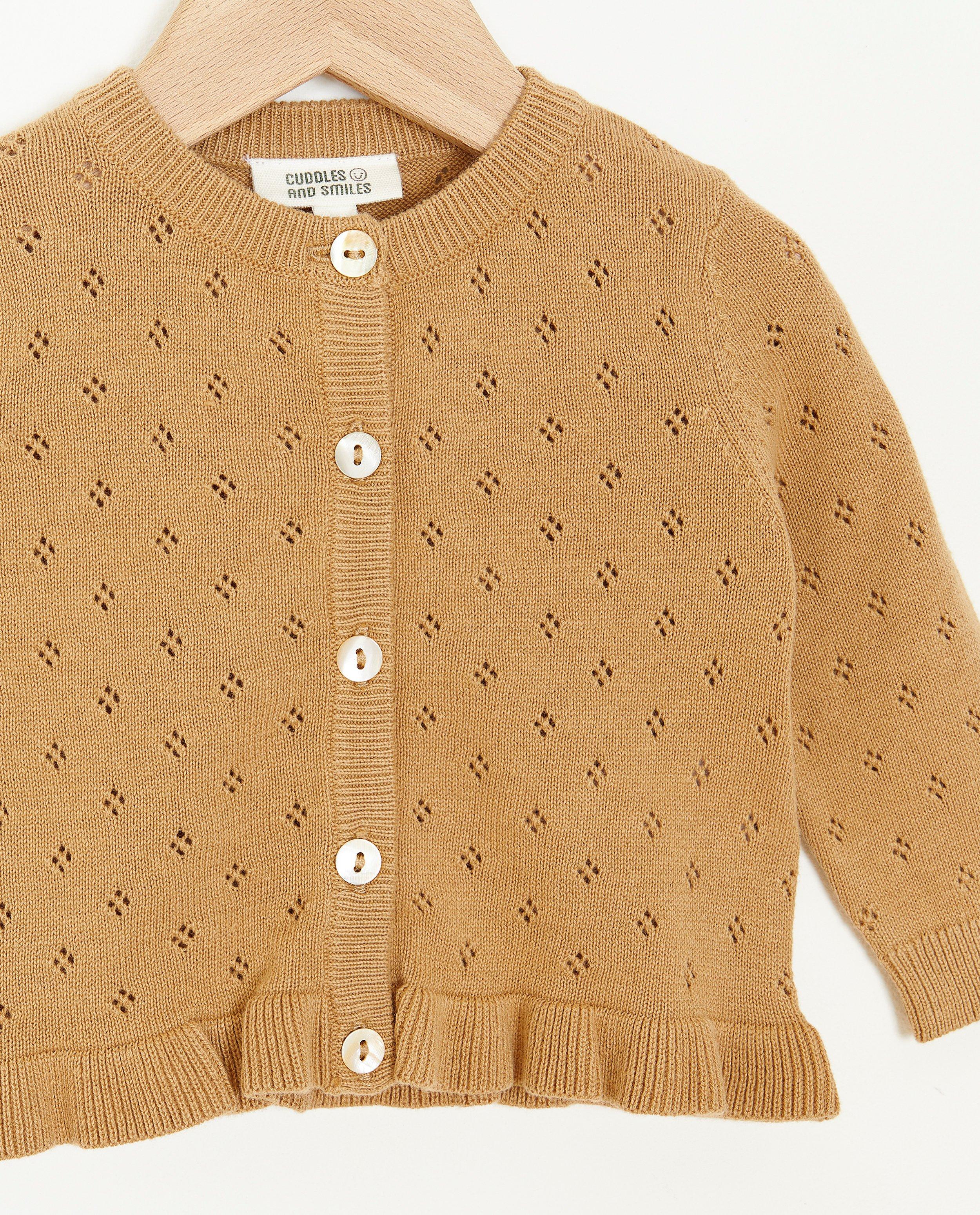 Cardigans - Cardigan brun ajouré