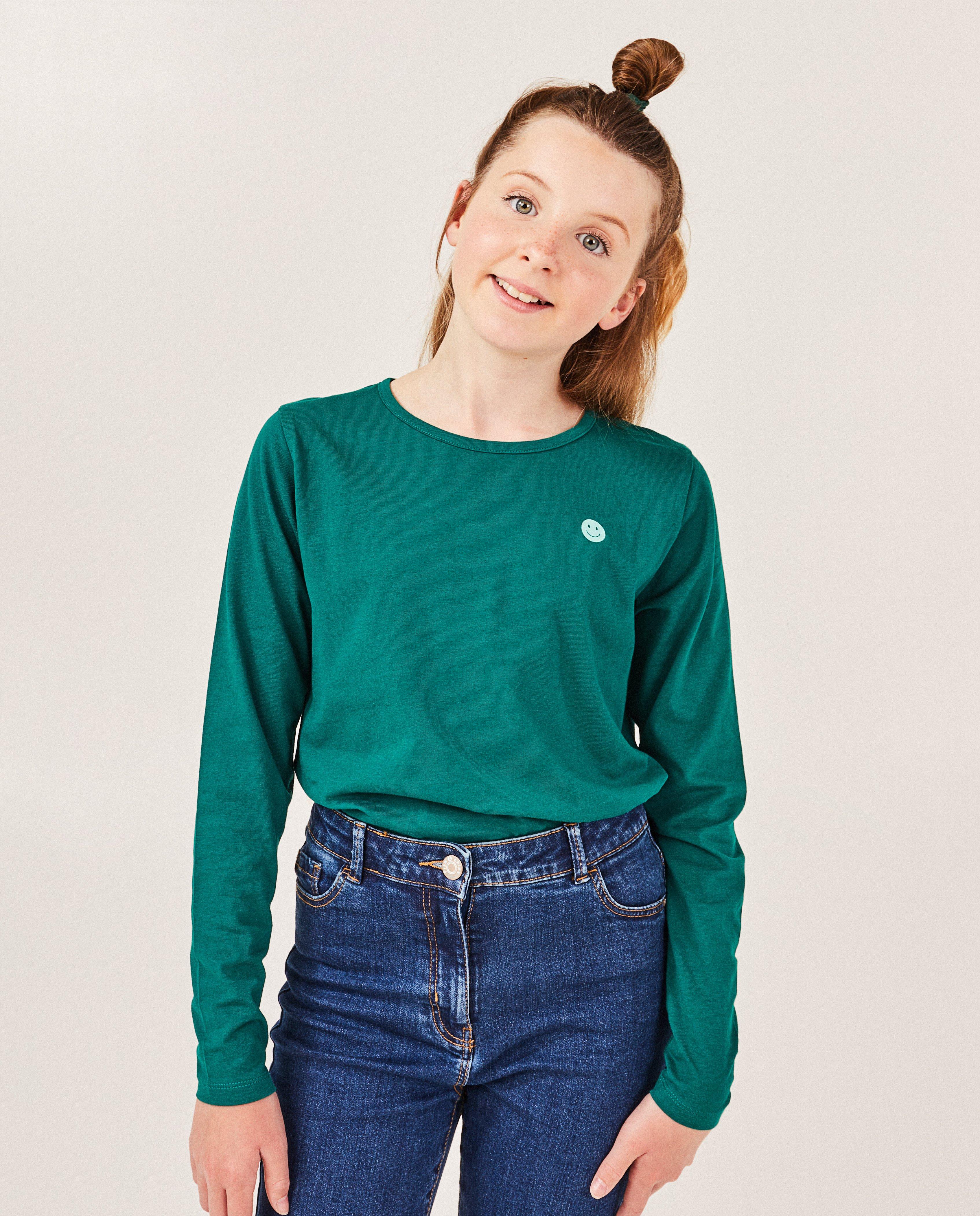 T-shirts - Longsleeve met smileyprint