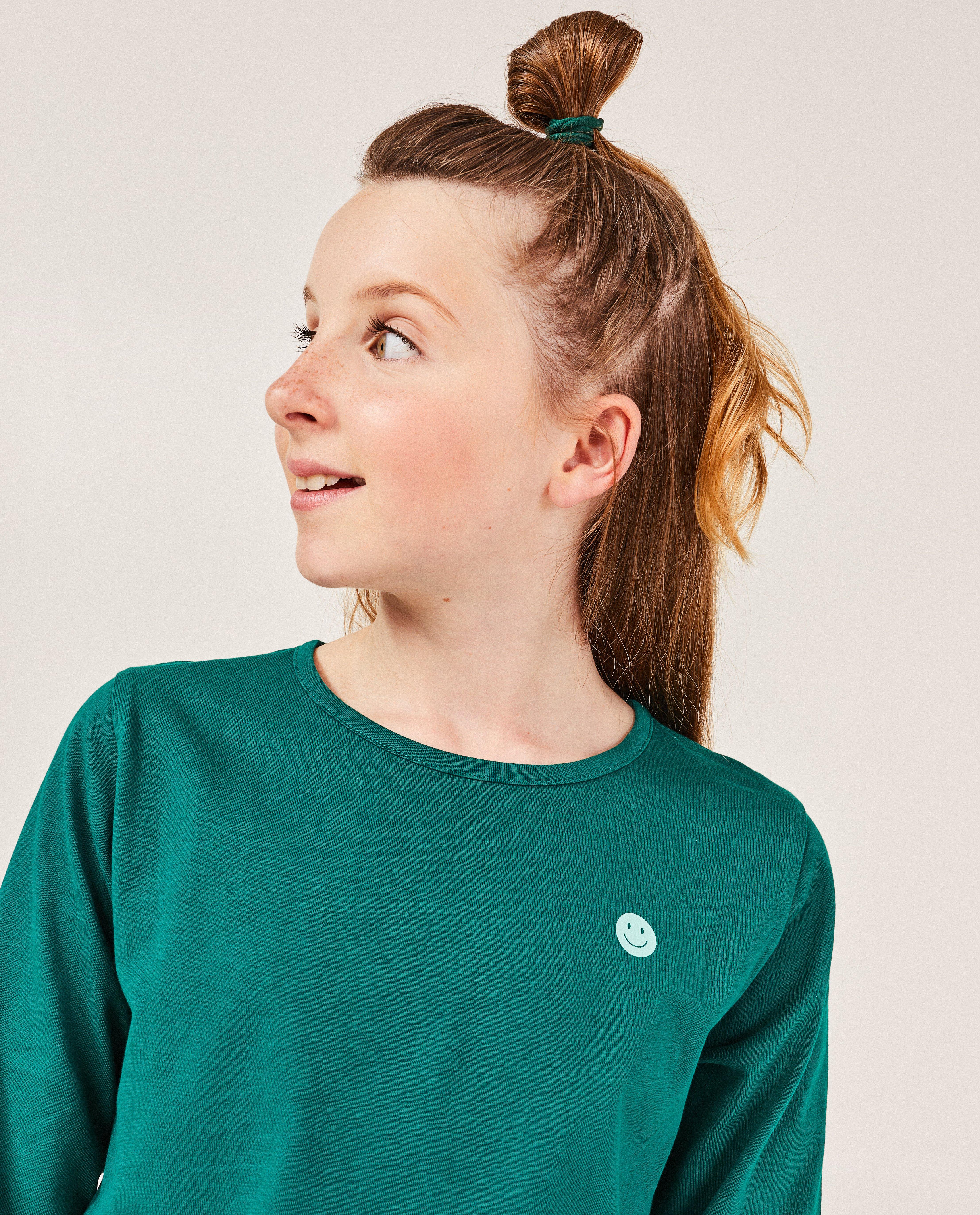 T-shirts - Longsleeve met smileyprint