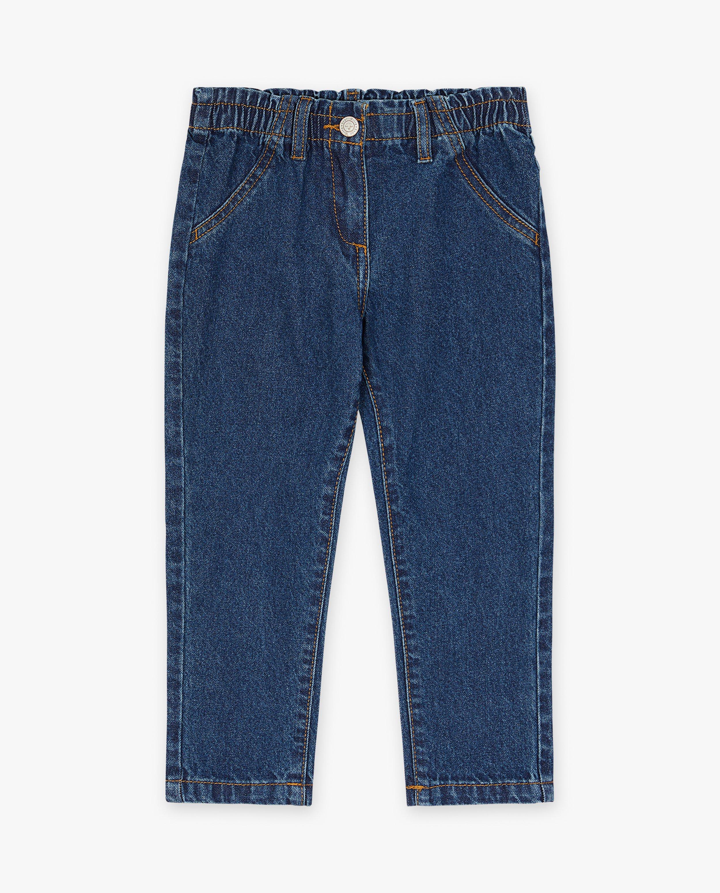 Donkerblauwe jeans, mom fit - null - Milla Star