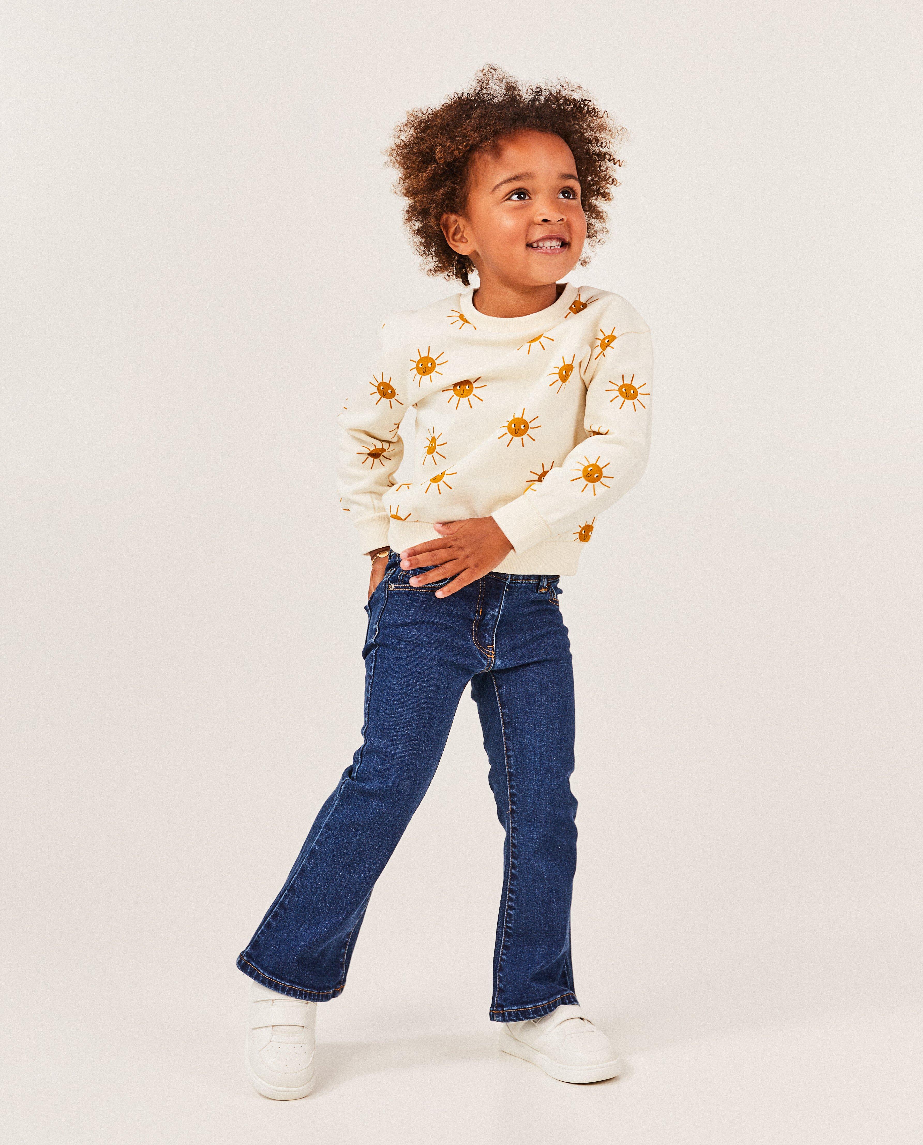 Blauwe jeans, flared fit - null - Milla Star