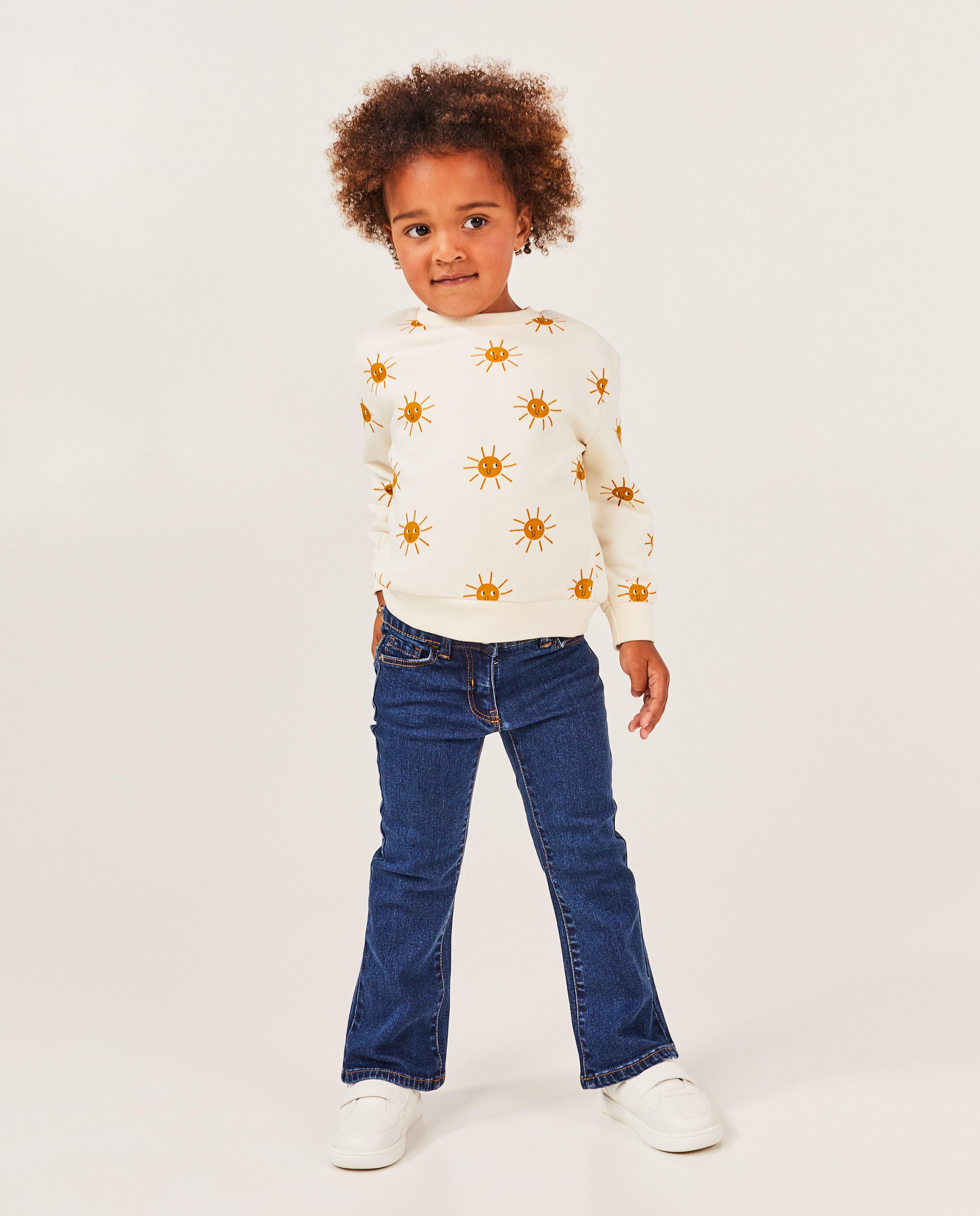 Jeans - Blauwe jeans, flared fit