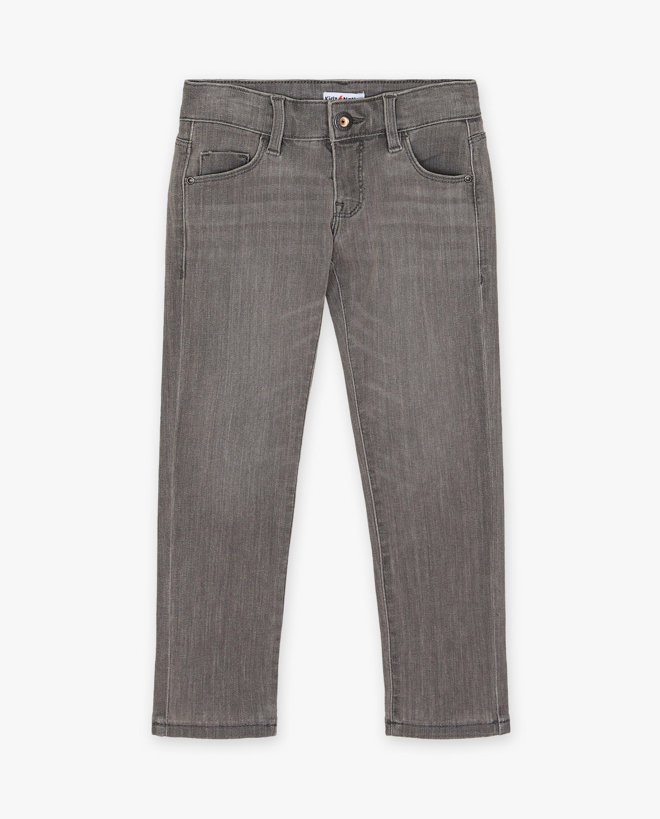 Jeans - Jeans gris foncé, slim fit