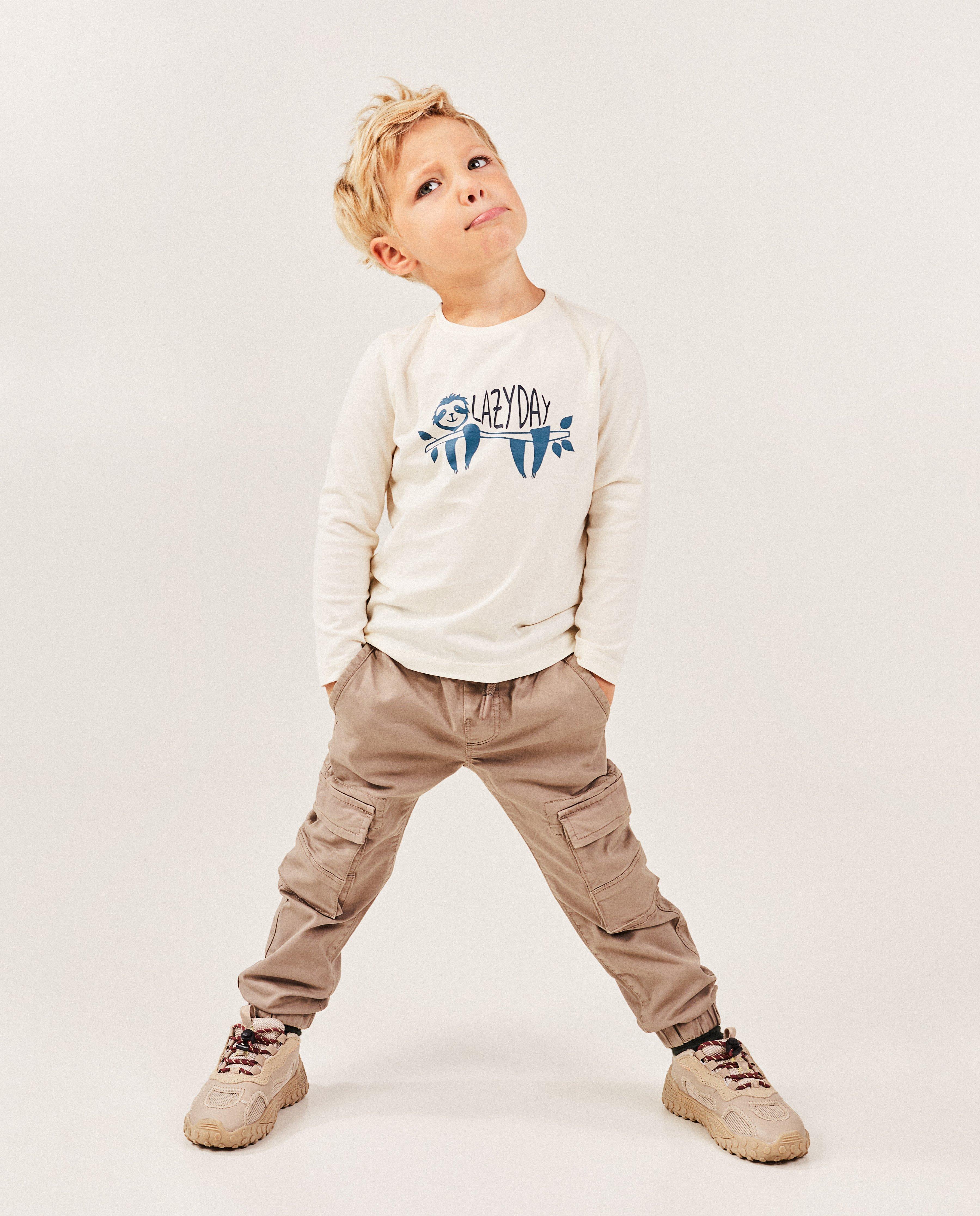 Pantalons - Pantalon brun clair, coupe cargo, 2-7 ans