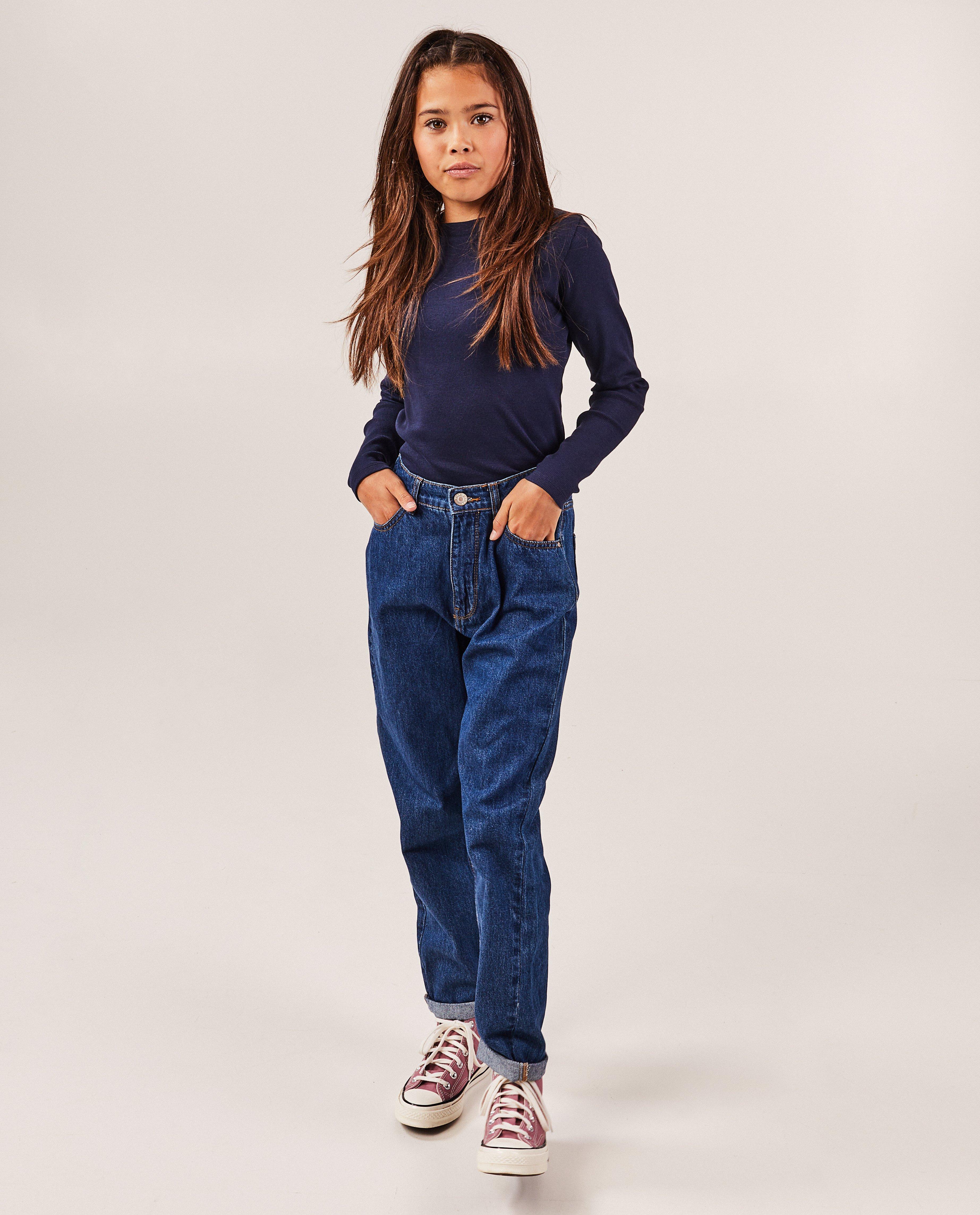 Jeans - Jeans bleu foncé, coupe mom