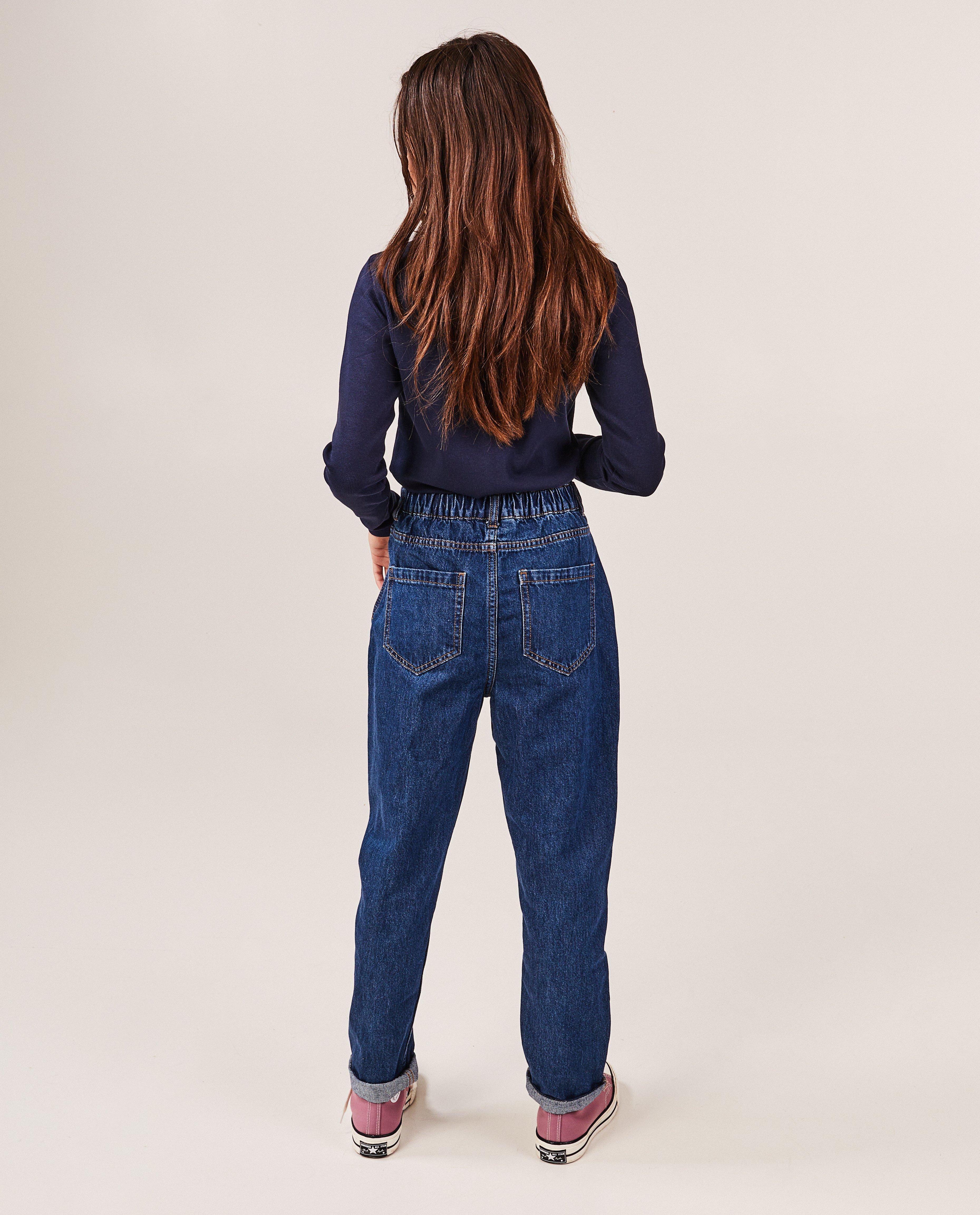Jeans - Jeans bleu foncé, coupe mom