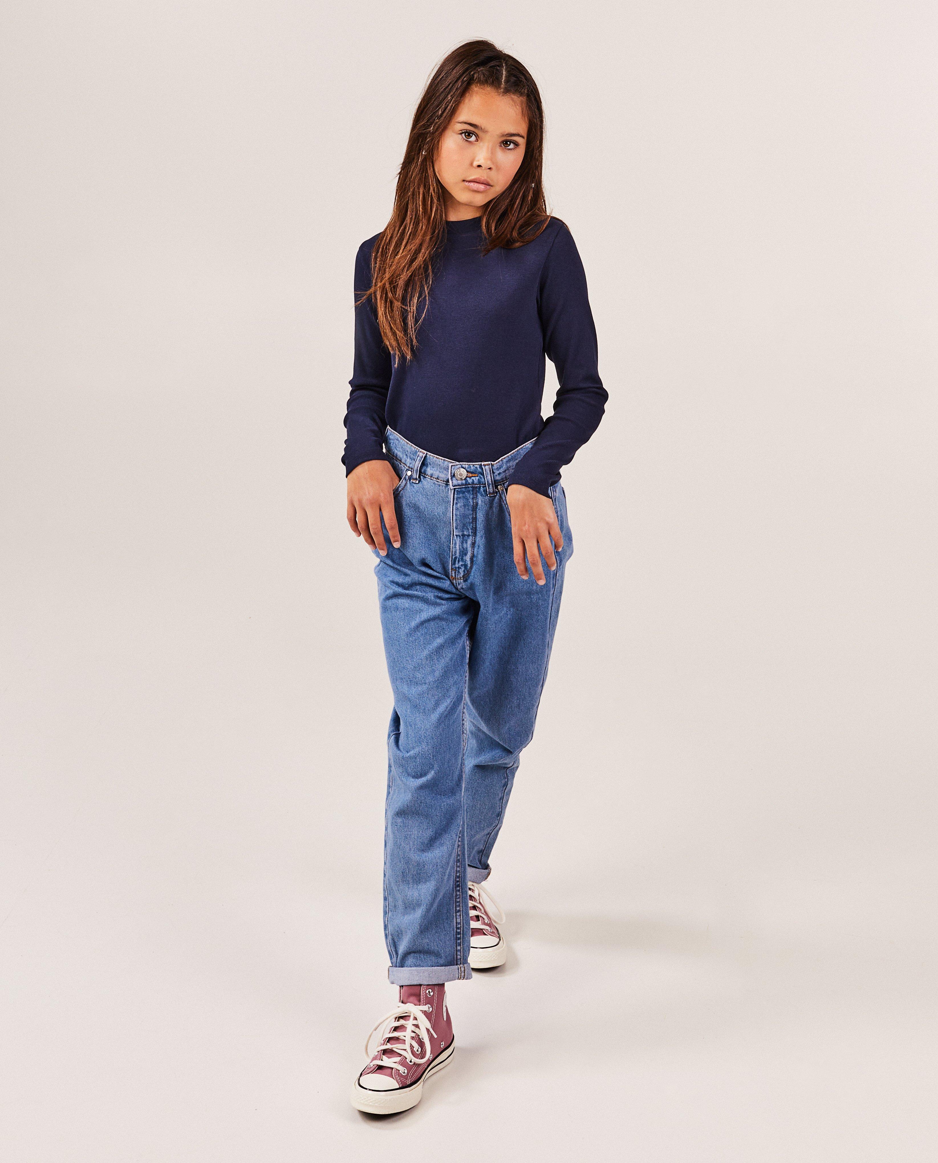Jeans bleu, coupe mom - null - Fish & Chips