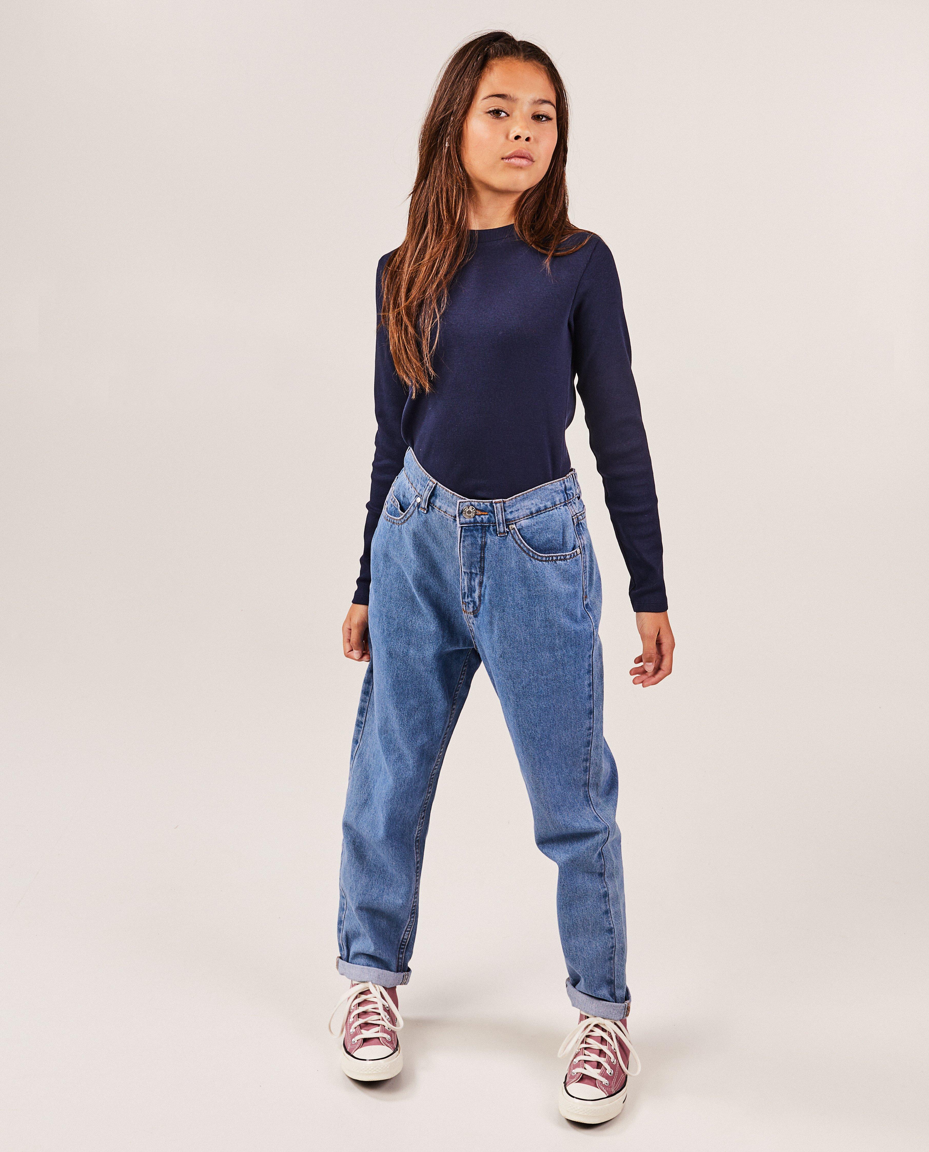 Jeans - Jeans bleu foncé, coupe mom