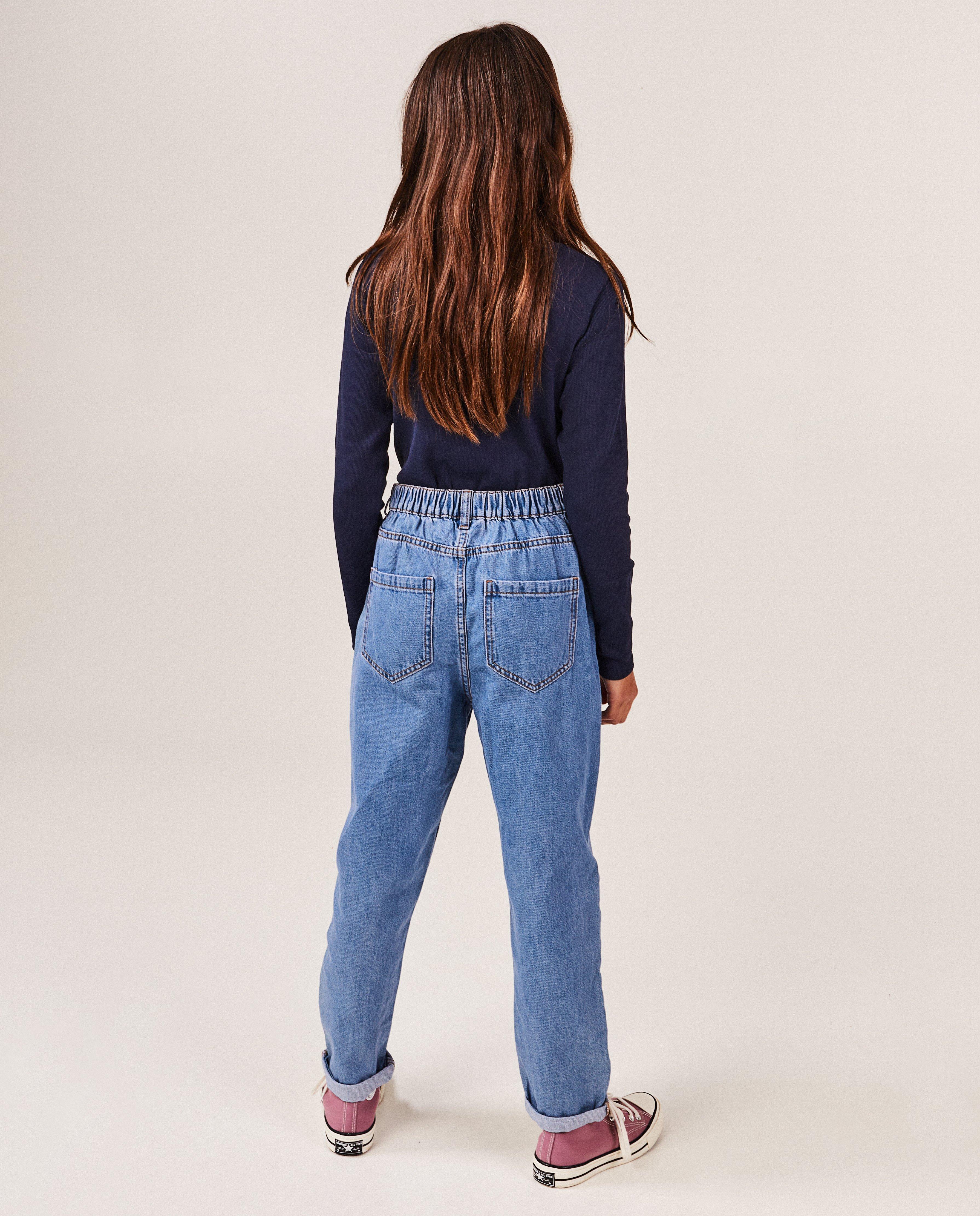 Jeans - Jeans bleu foncé, coupe mom