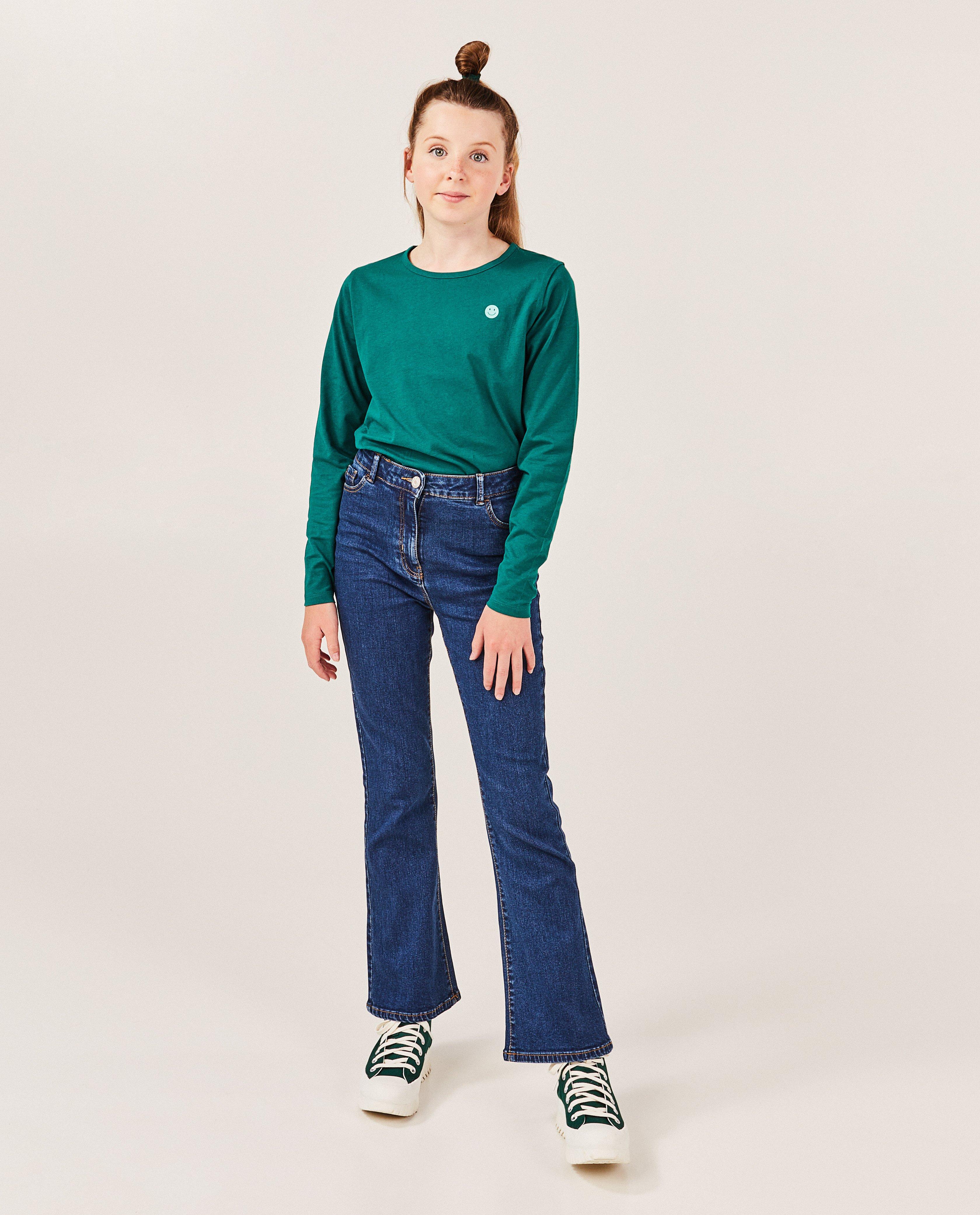 Donkerblauwe jeans, flared fit - null - Fish & Chips