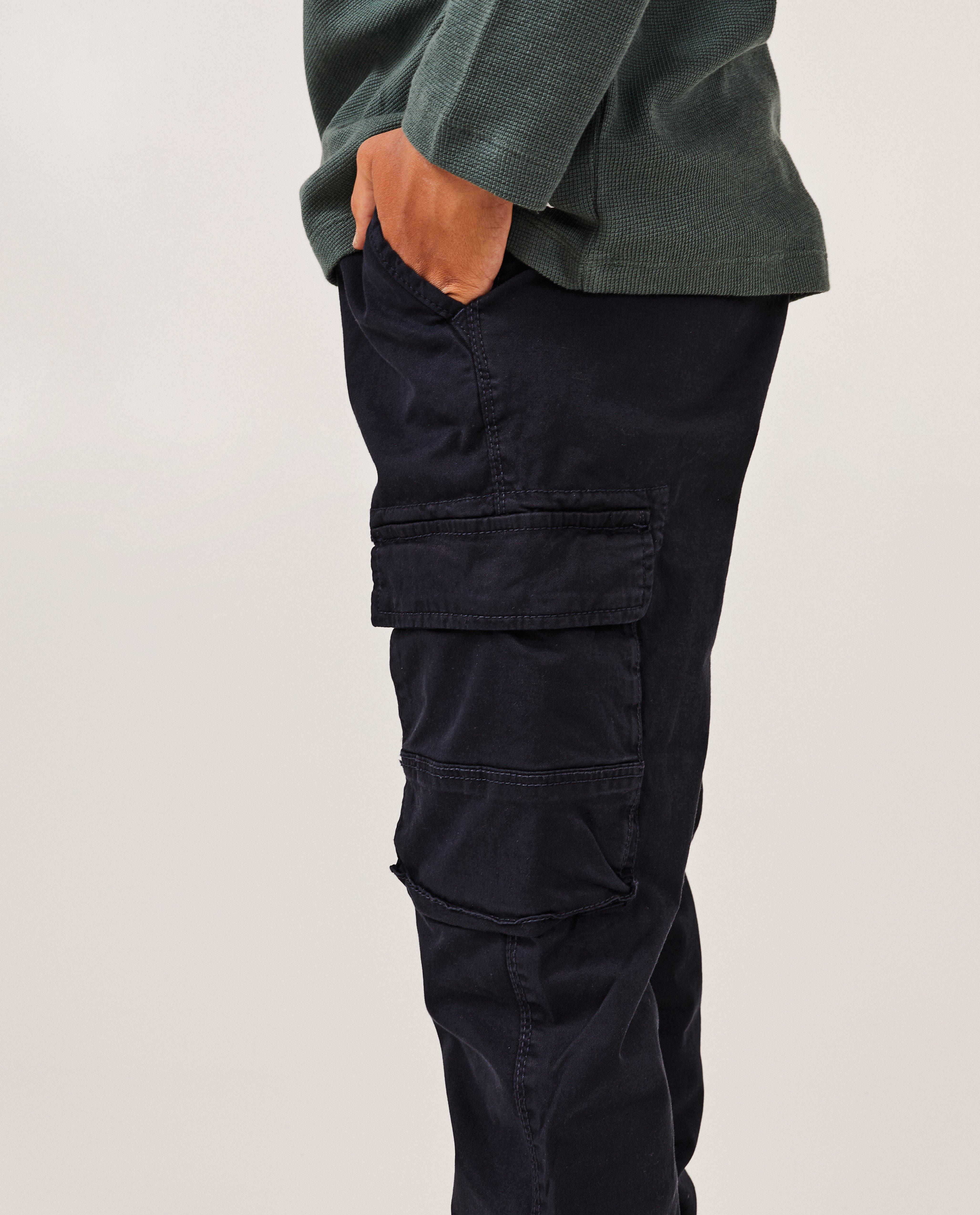 Broeken - Donkerblauwe broek, cargo fit, 7-14 jaar