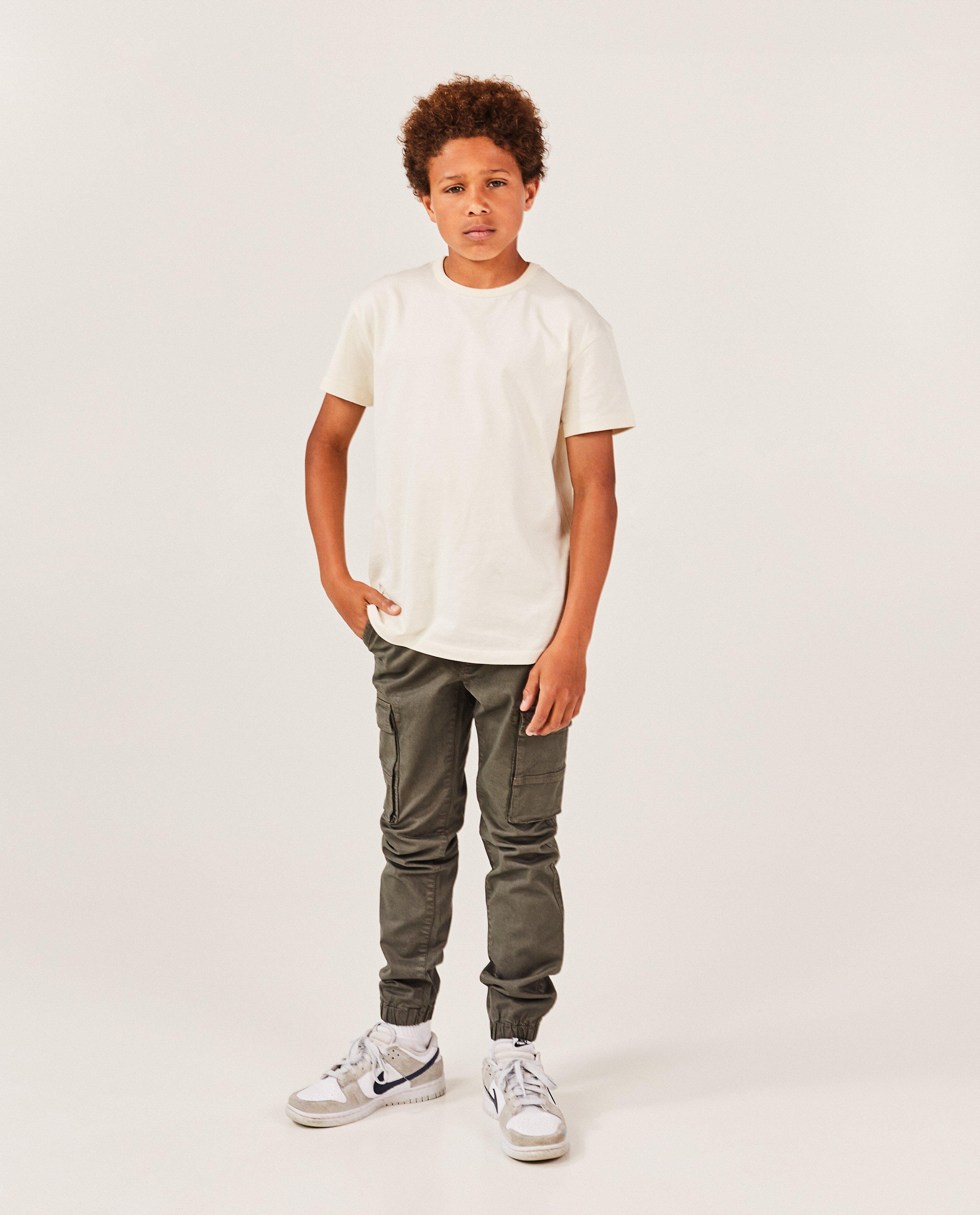 Broeken - Donkerblauwe broek, cargo fit, 7-14 jaar