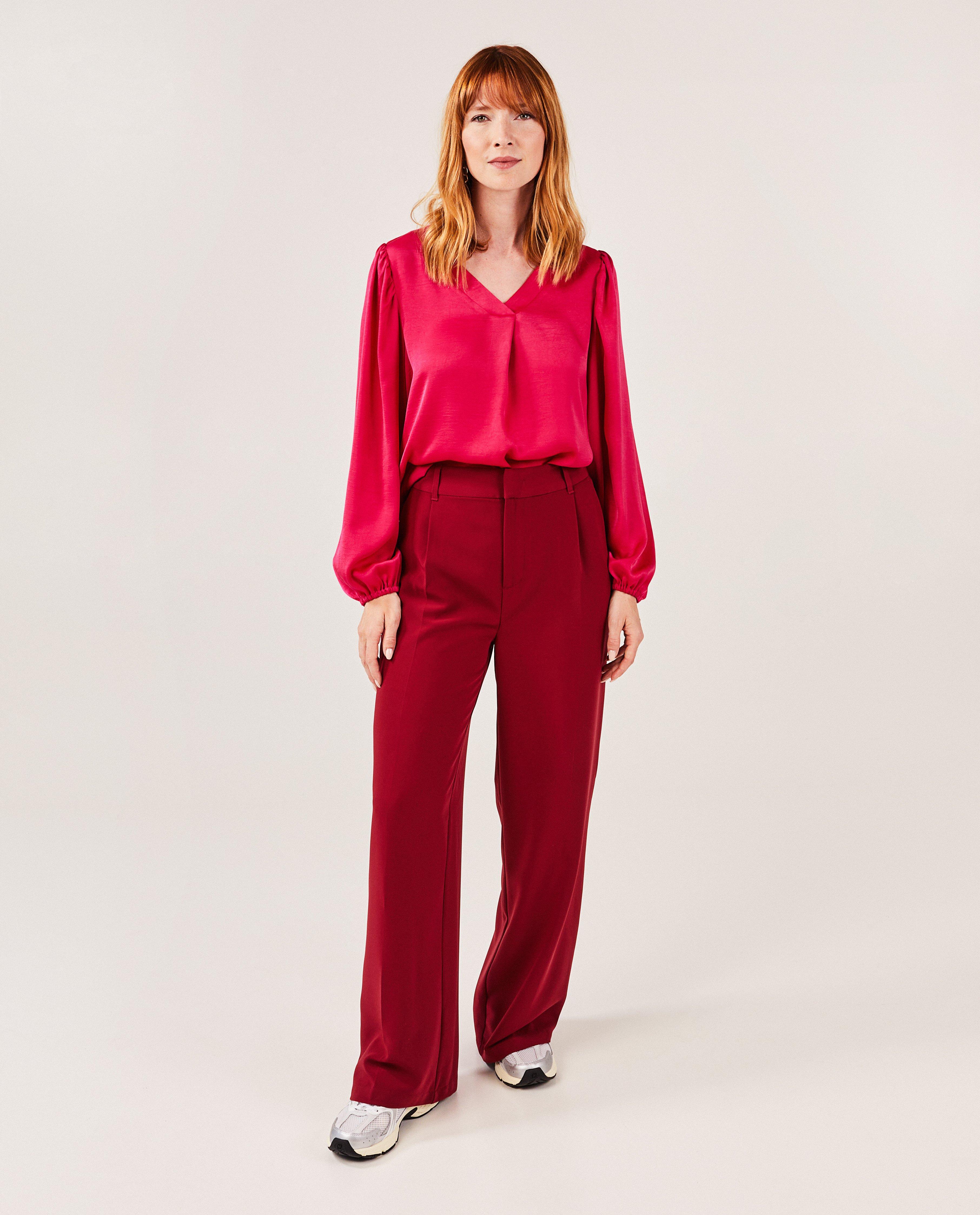 Broeken - Blauwe broek met structuur